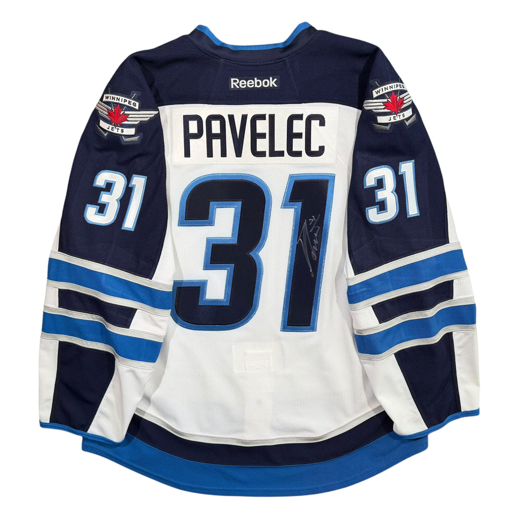Ondřej Pavelec Winnipeg Jets Signed MIC Authentic NHL Jersey - 56/XXL
