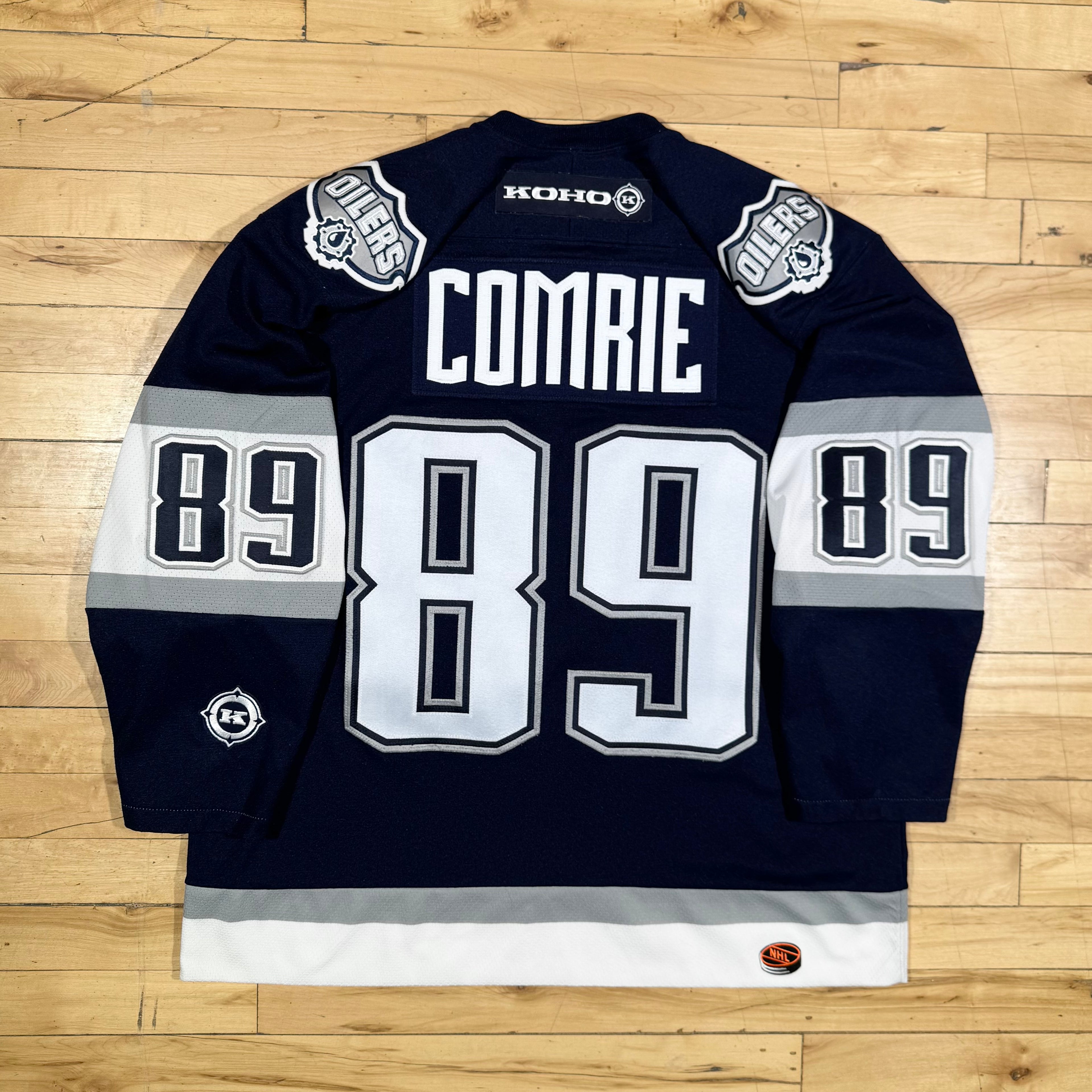 Mike Comrie Edmonton Oilers Vintage McFarlane Koho NHL Hockey Jersey Size Large