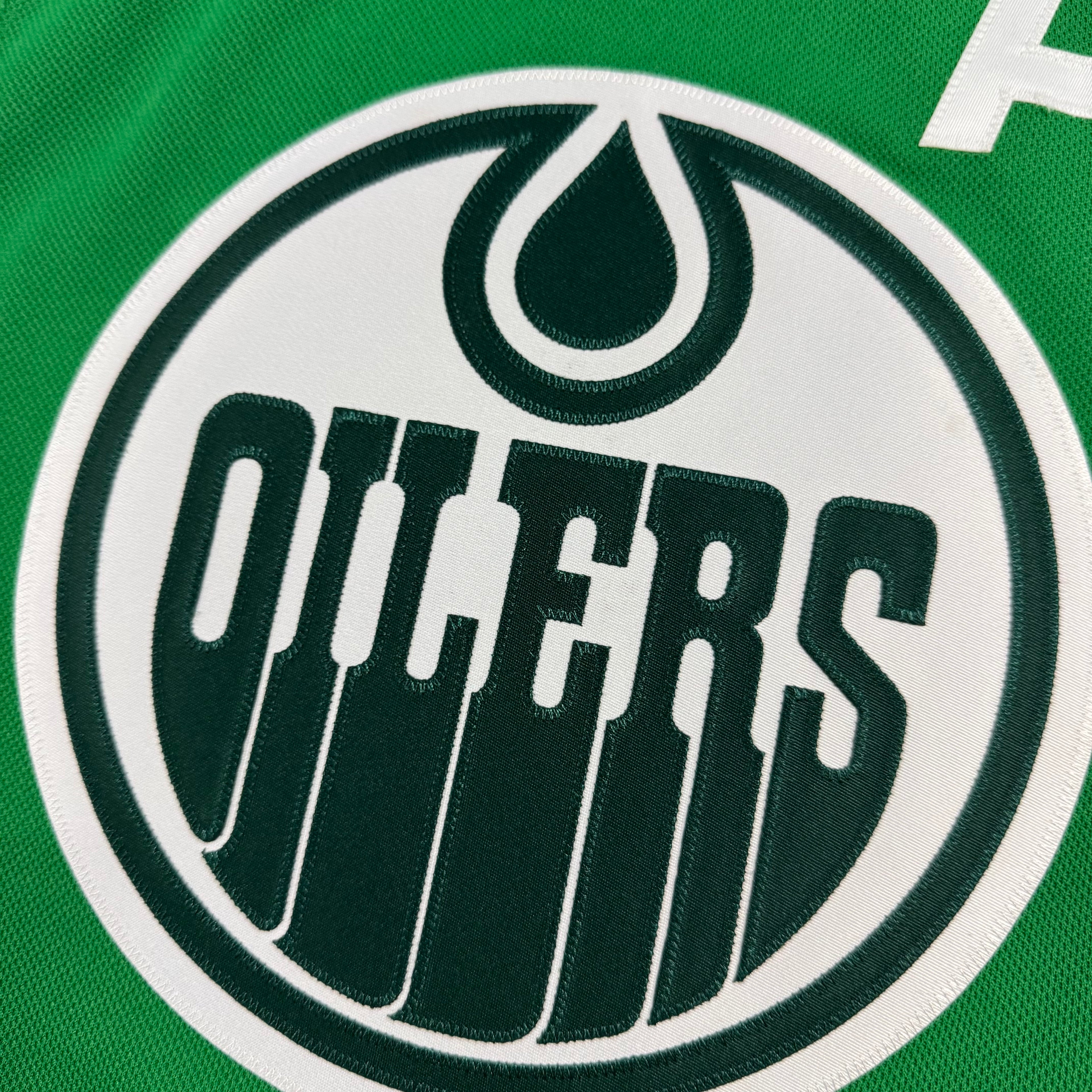 Leon Draisaitl Edmonton Oilers St. Patrick’s Day Adidas NHL Jersey Size 42 XXS