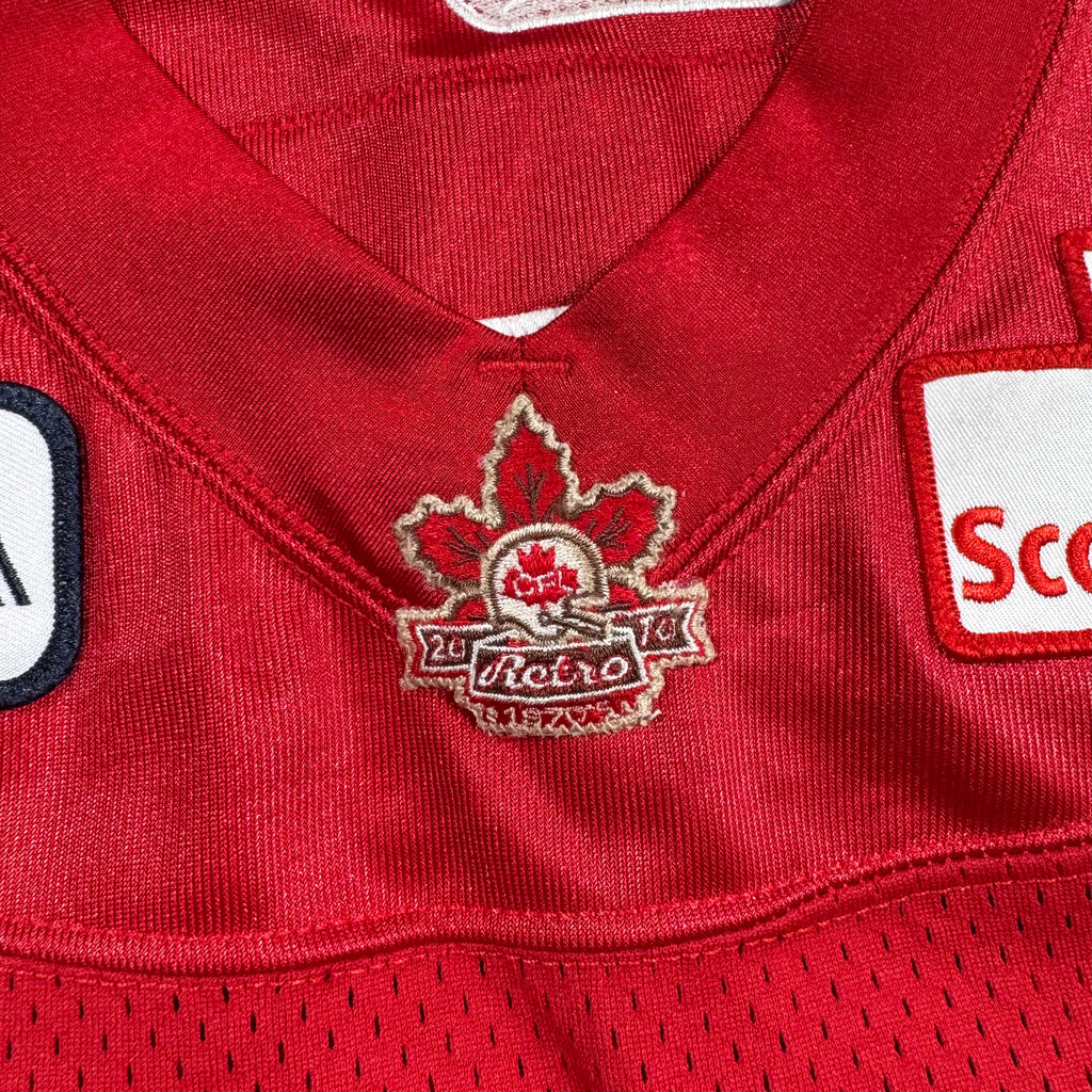 Rob Lazeo Calgary Stampeders 2010 Retro Game Worn Reebok Jersey