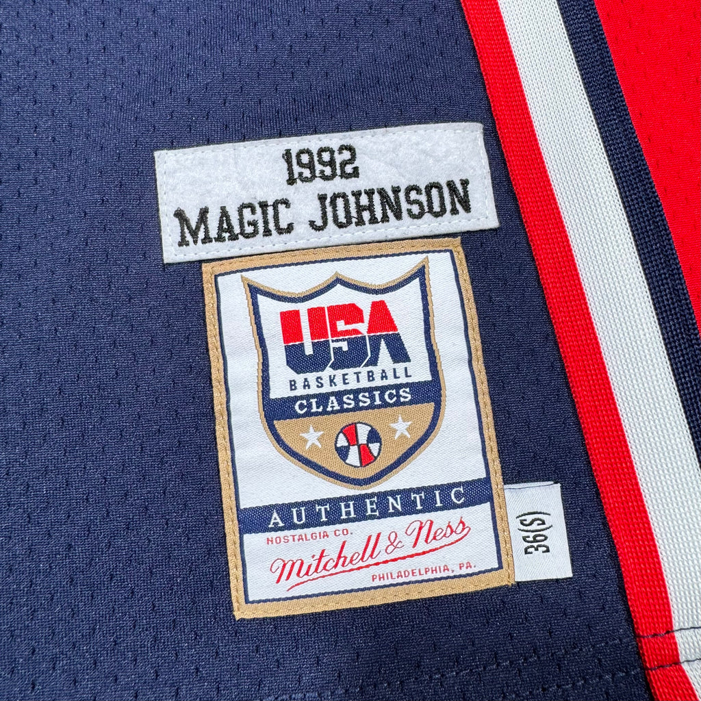 Magic Johnson Team USA 1992 Mitchell & Ness Authentic NBA Jersey Size 36 Small