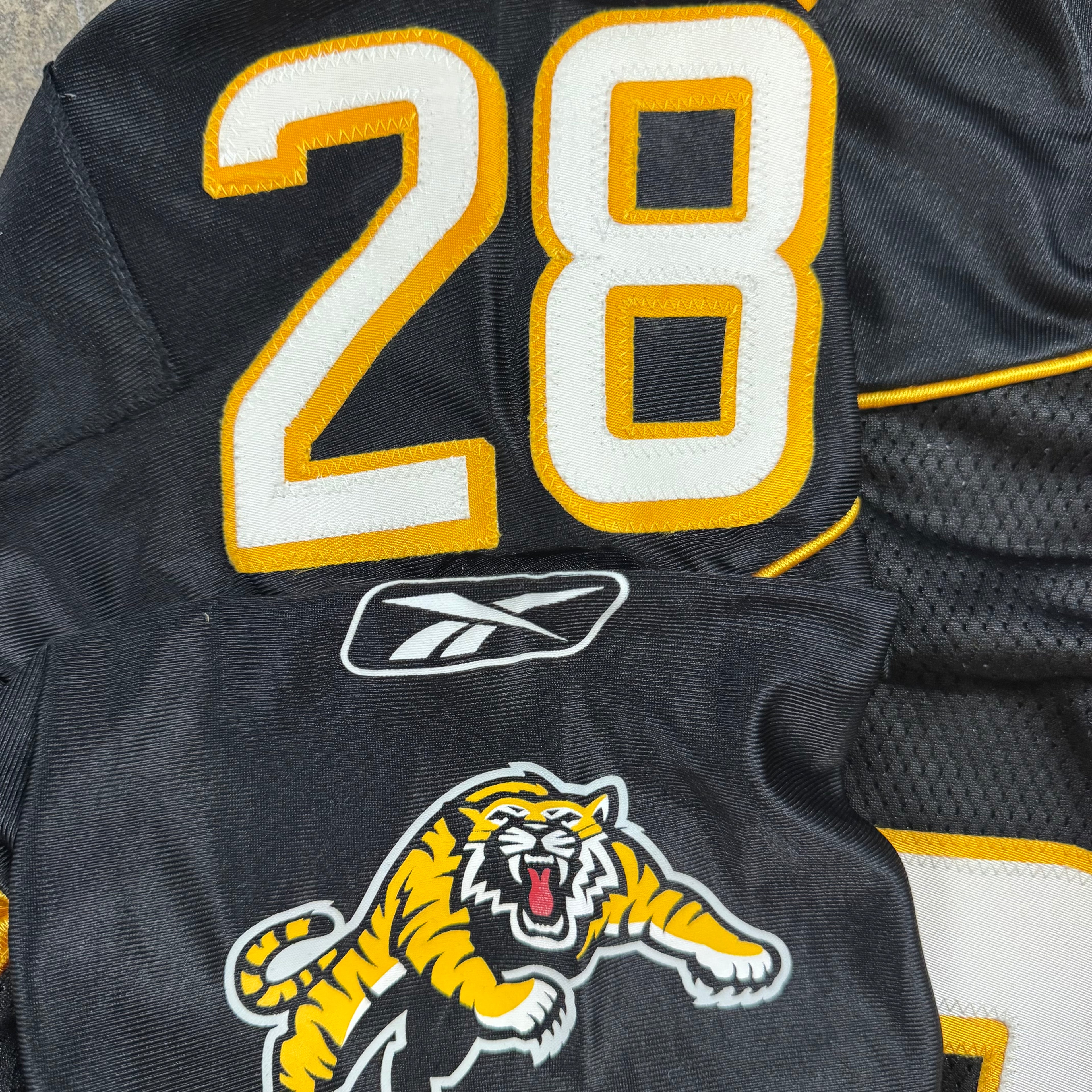 Jamall Johnson Hamilton Tiger-Cats Vintage Reebok CFL Jersey Size Medium