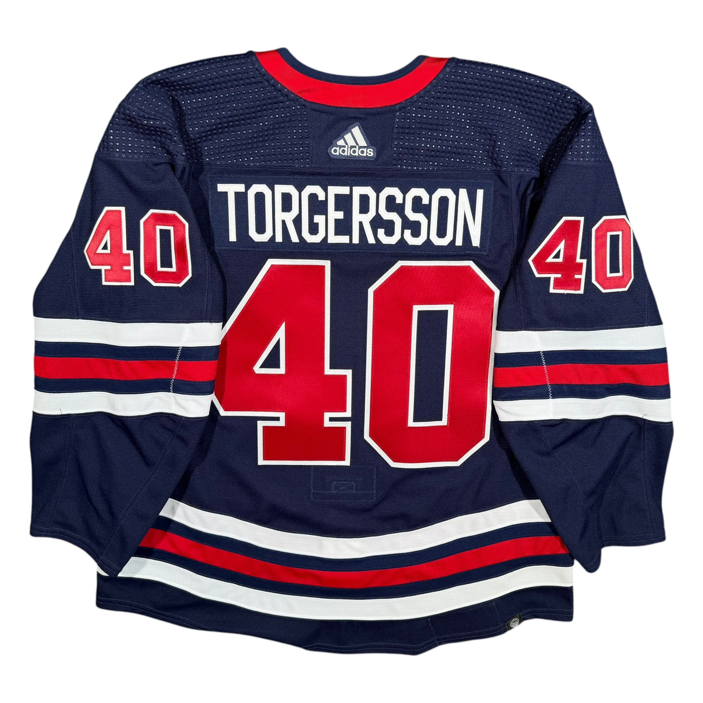 Daniel Torgersson Winnipeg Jets 2022/23 Heritage Alternate Adidas Game Issued Jersey COA