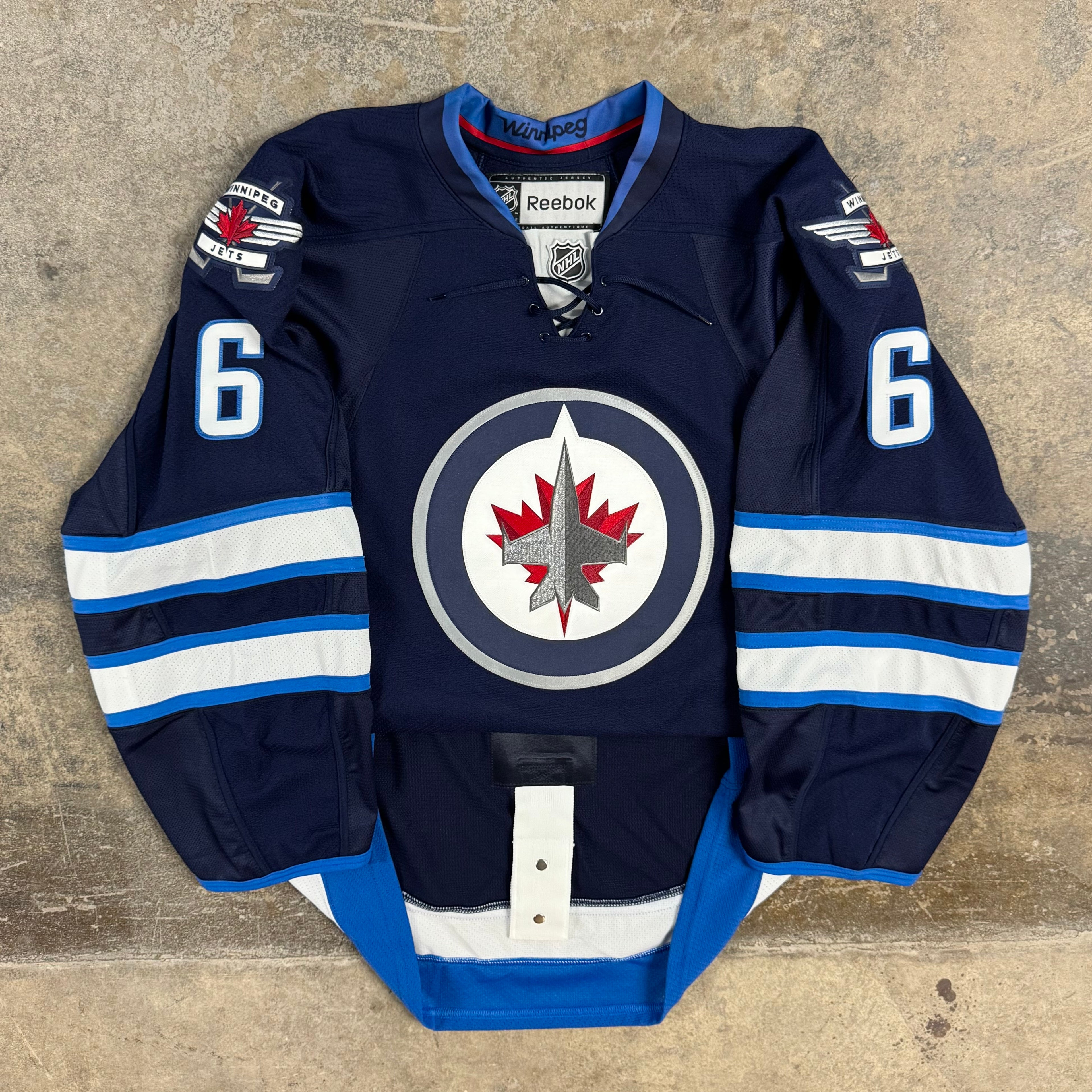 Alex Burnistrov Winnipeg Jets Signed MIC Reebok Authentic NHL Jersey Size 54 XL