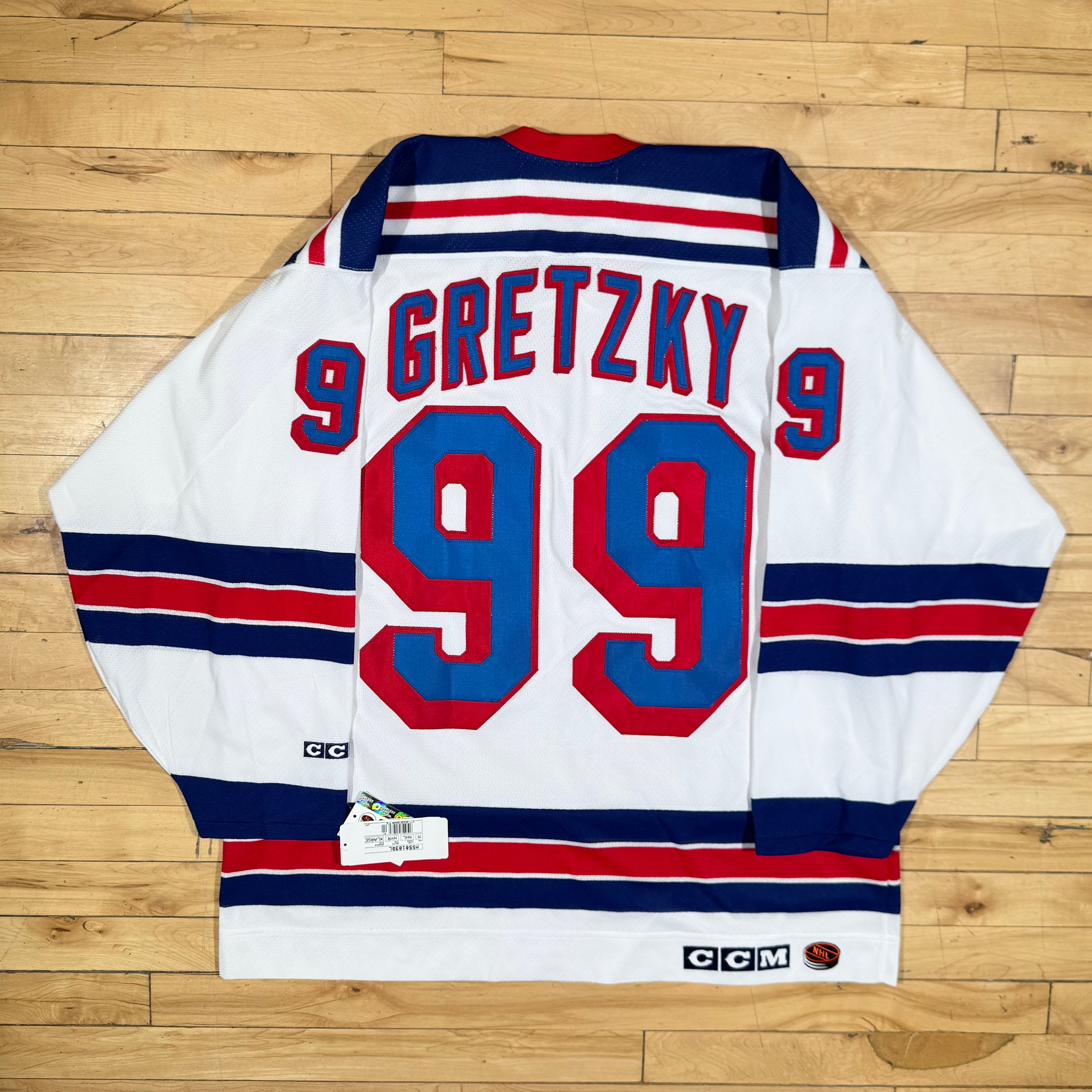 Wayne Gretzky New York Rangers Vintage CCM NHL Hockey Jersey Size XL NEW