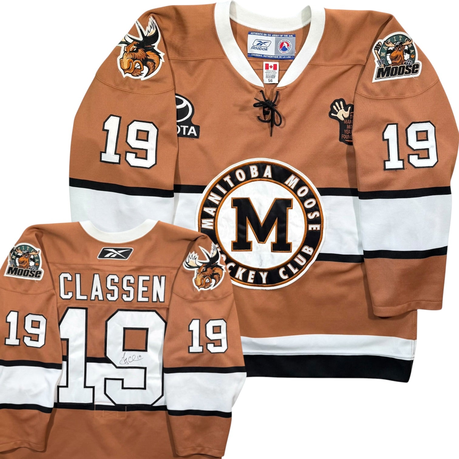 Greg Classen Manitoba Moose Old Time Hockey Night 2007/08 Game Issued AHL Jersey