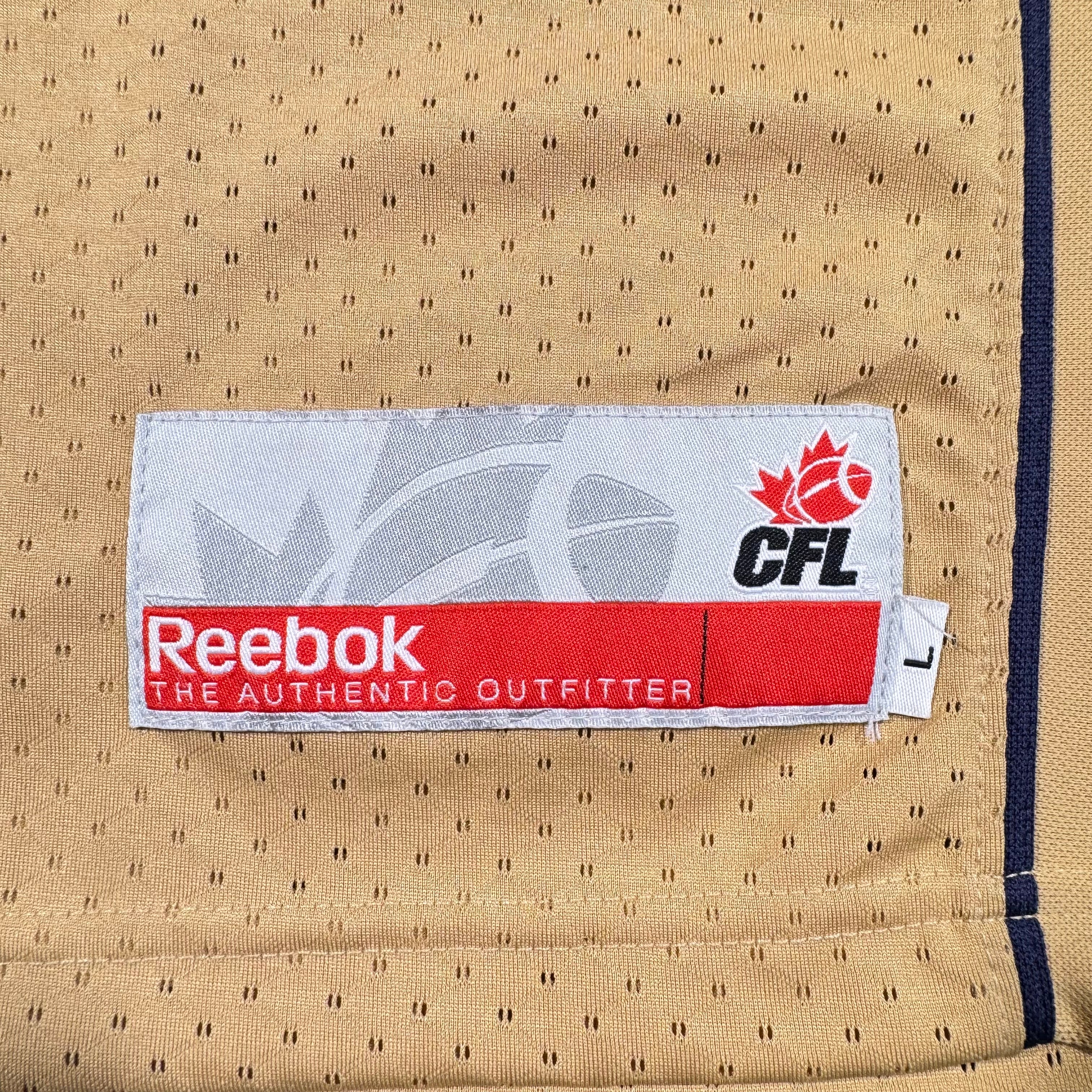 Jovon Johnson Winnipeg Blue Bombers Signed Reebok CFL Jersey Size Large