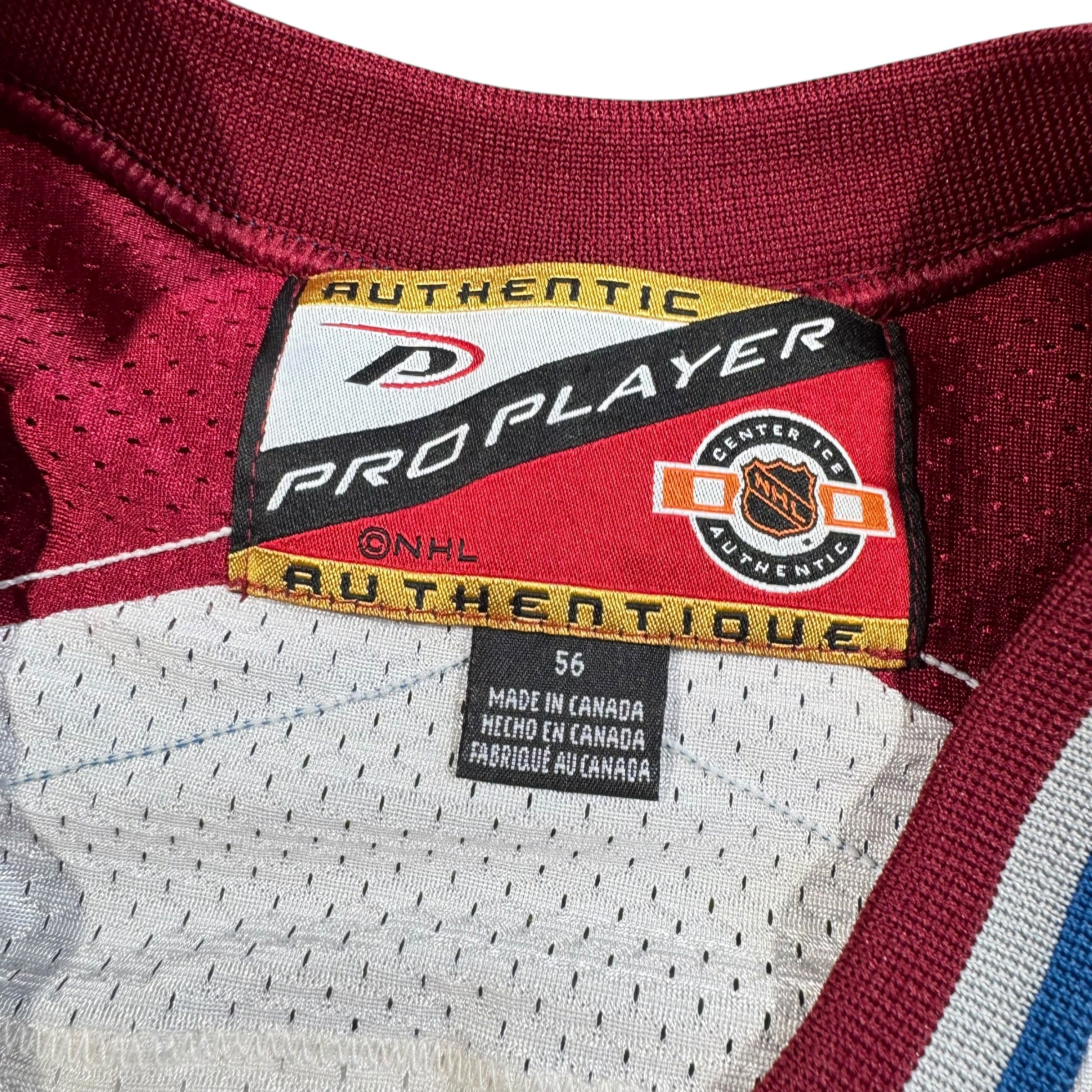 Peter Forsberg Colorado Avalanche Vintage Pro Player Authentic NHL Jersey Size 56
