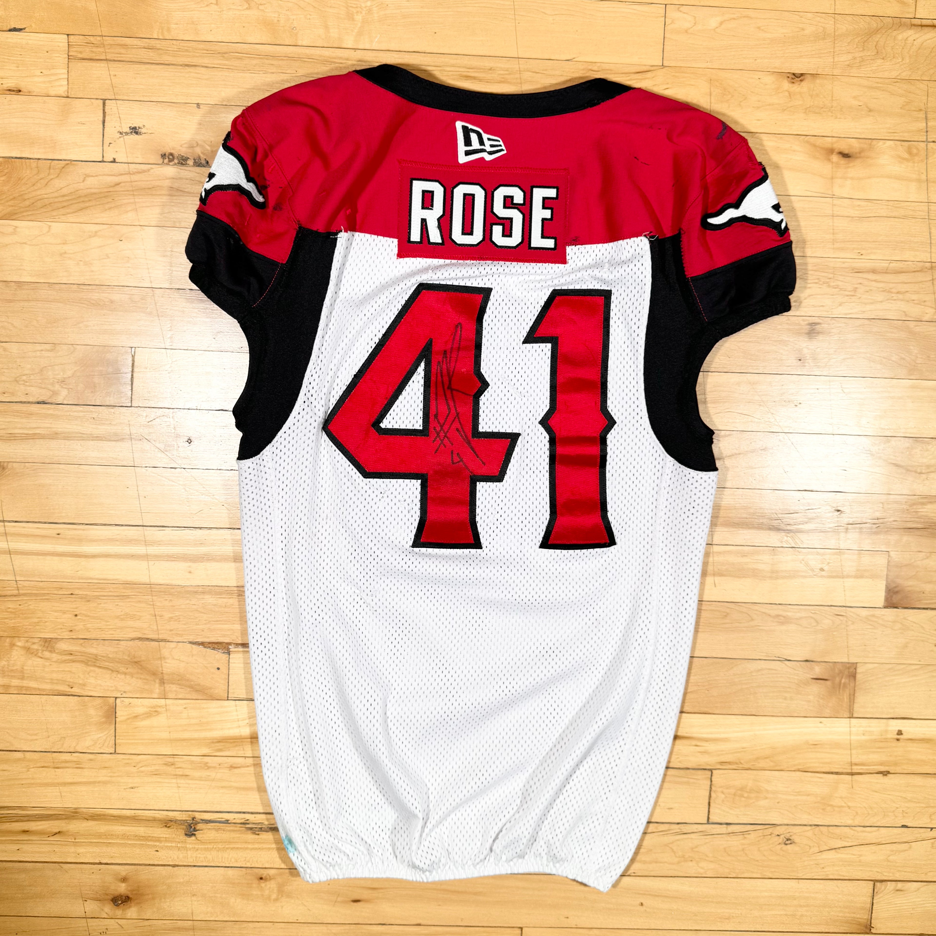 Mike Rose Calgary Stampeders 2022 Game Worn Autographed CFL Adidas Jersey