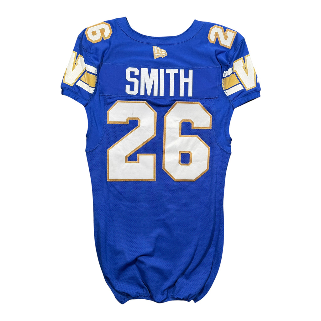 Chris Smith Winnipeg Blue Bombers 2024 Game Worn New Era CFL Jersey
