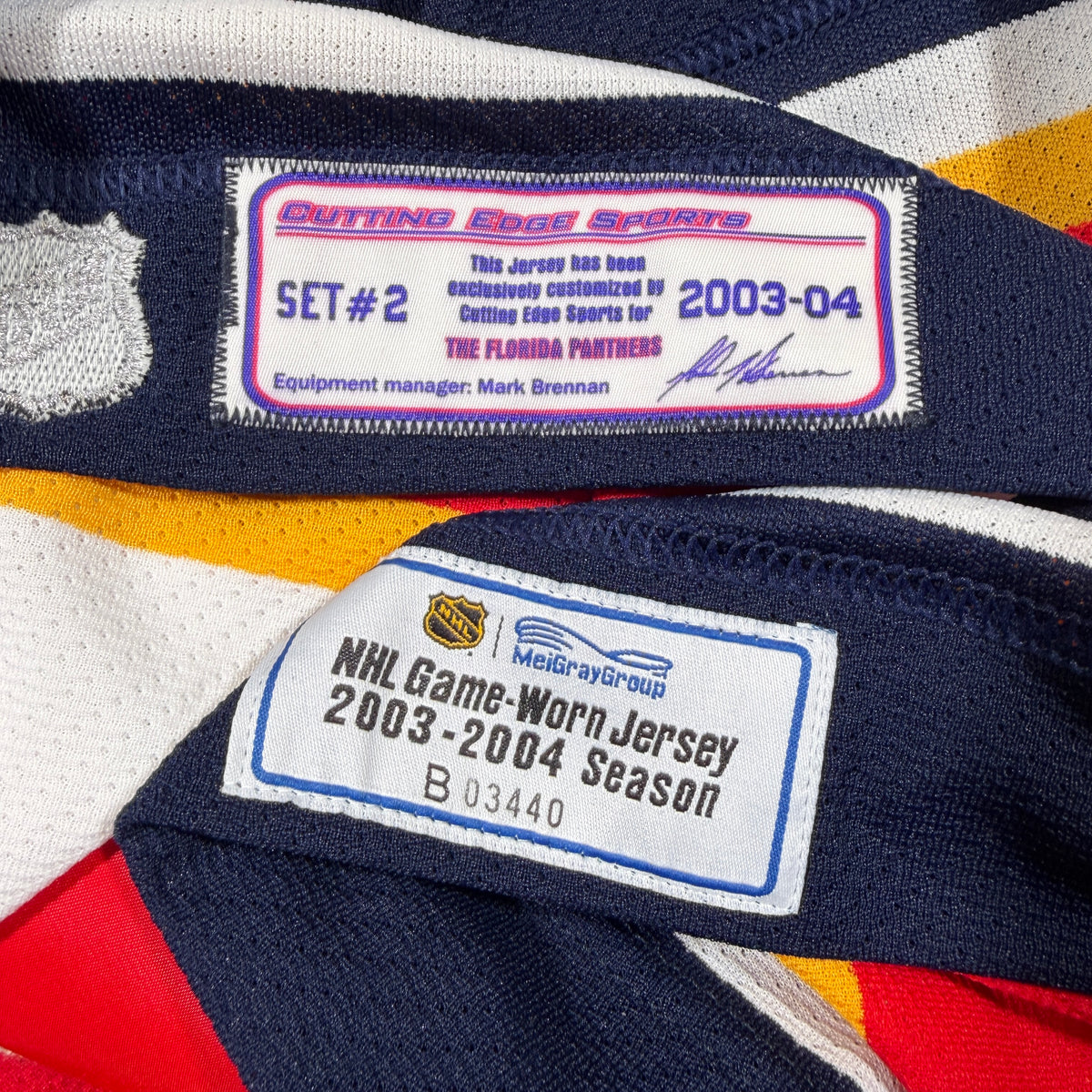 Grant McNeill Florida Panthers 2003/04 Game Issued CCM NHL Jersey COA
