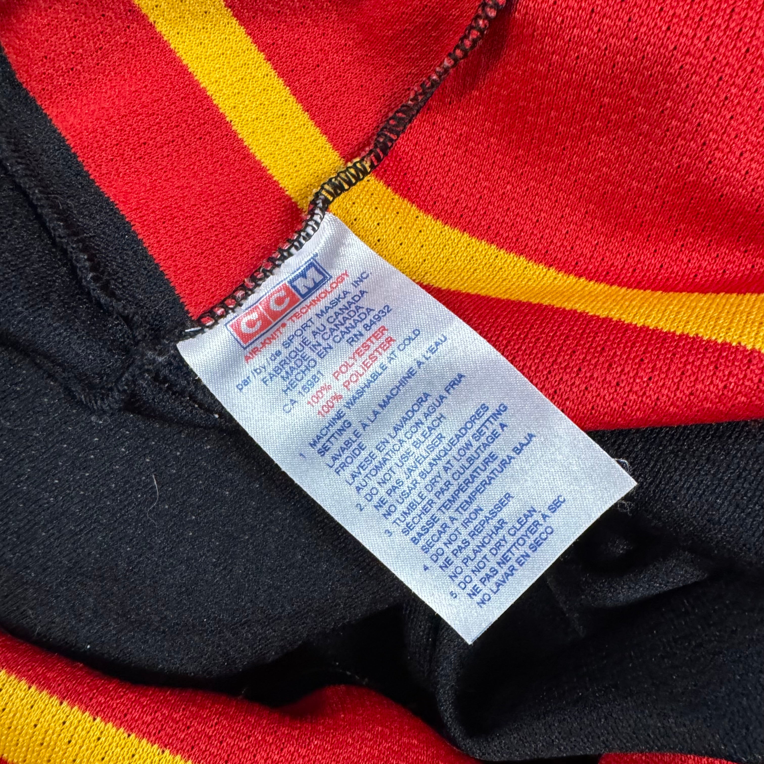 Calgary Flames Vintage CCM Blasty Horse NHL Hockey Jersey Size Small