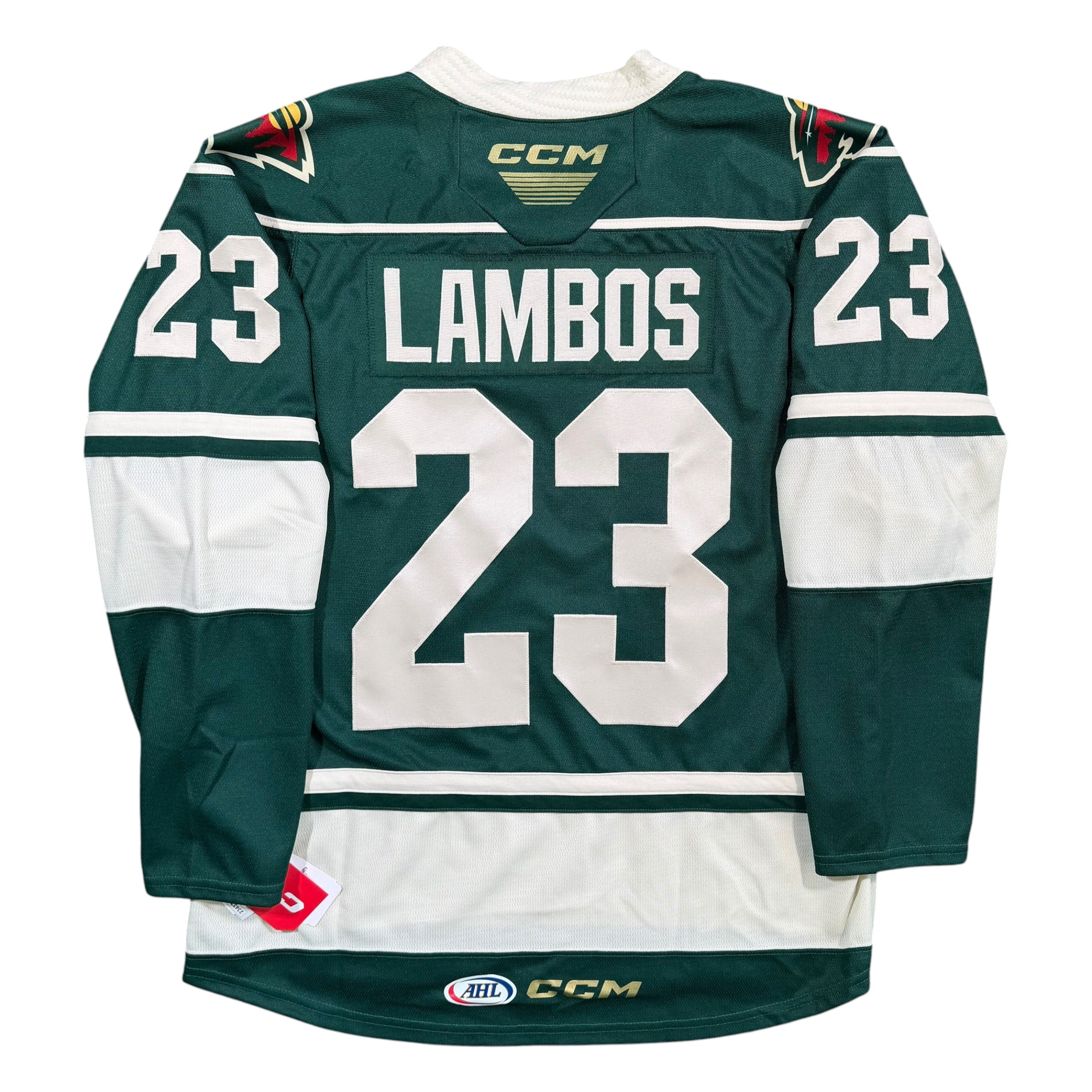Carson Lambos Iowa Wild CCM AHL Hockey Jersey - Large