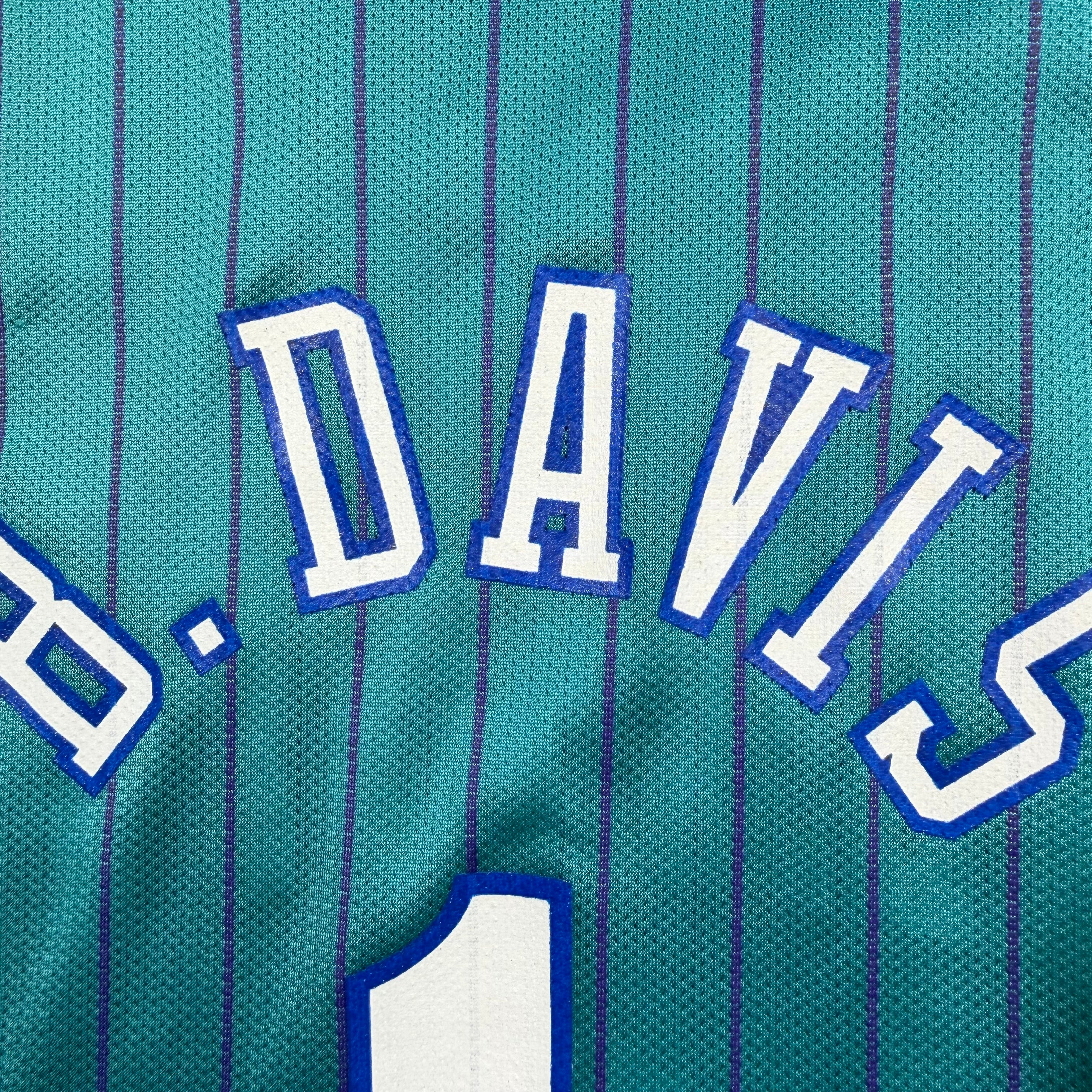 Baron Davis Charlotte Hornets Vintage Champion NBA Jersey - 40/Medium