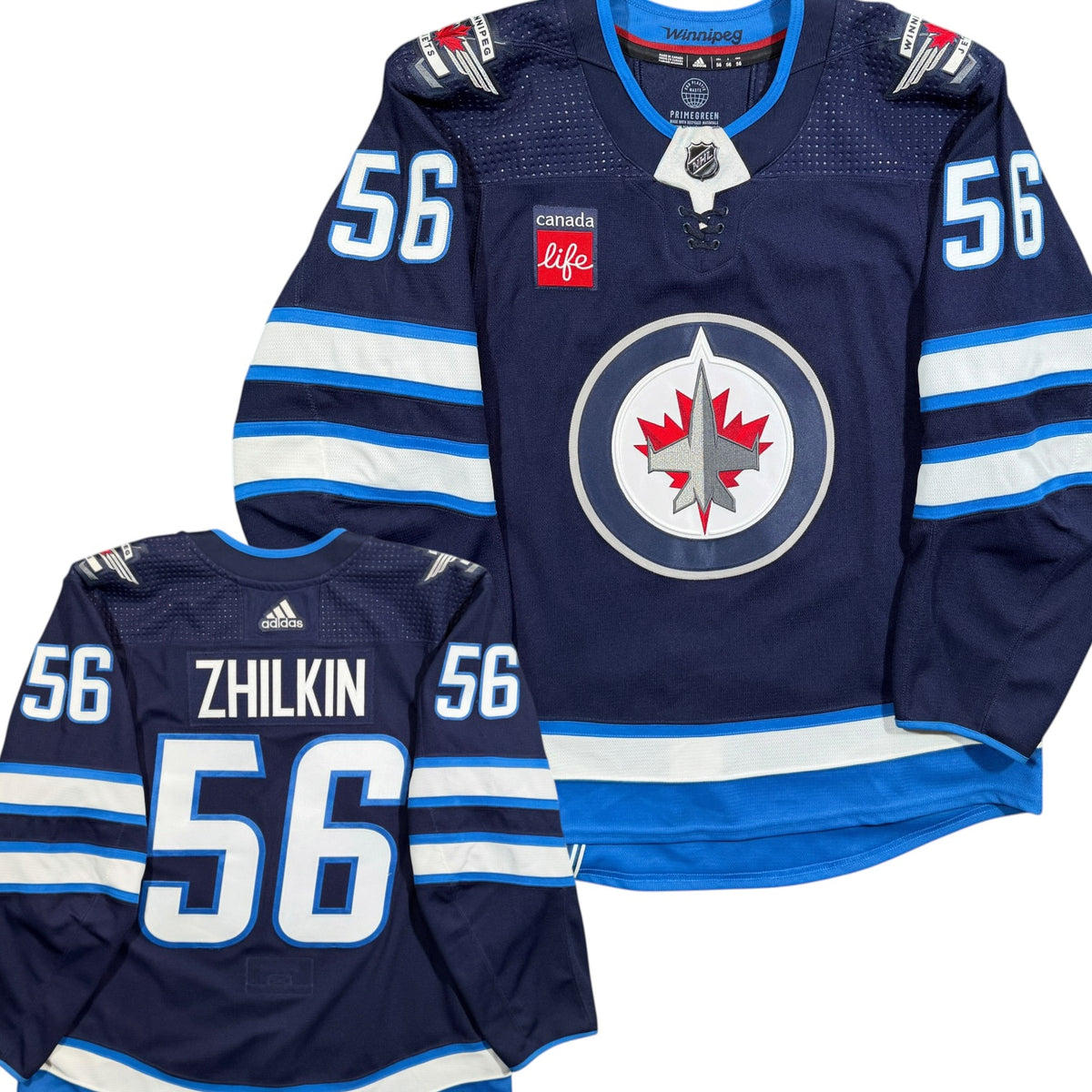 Danil Zhilkin Winnipeg Jets 2023/24 Game Issued Adidas MIC NHL Jersey - 56/XXL