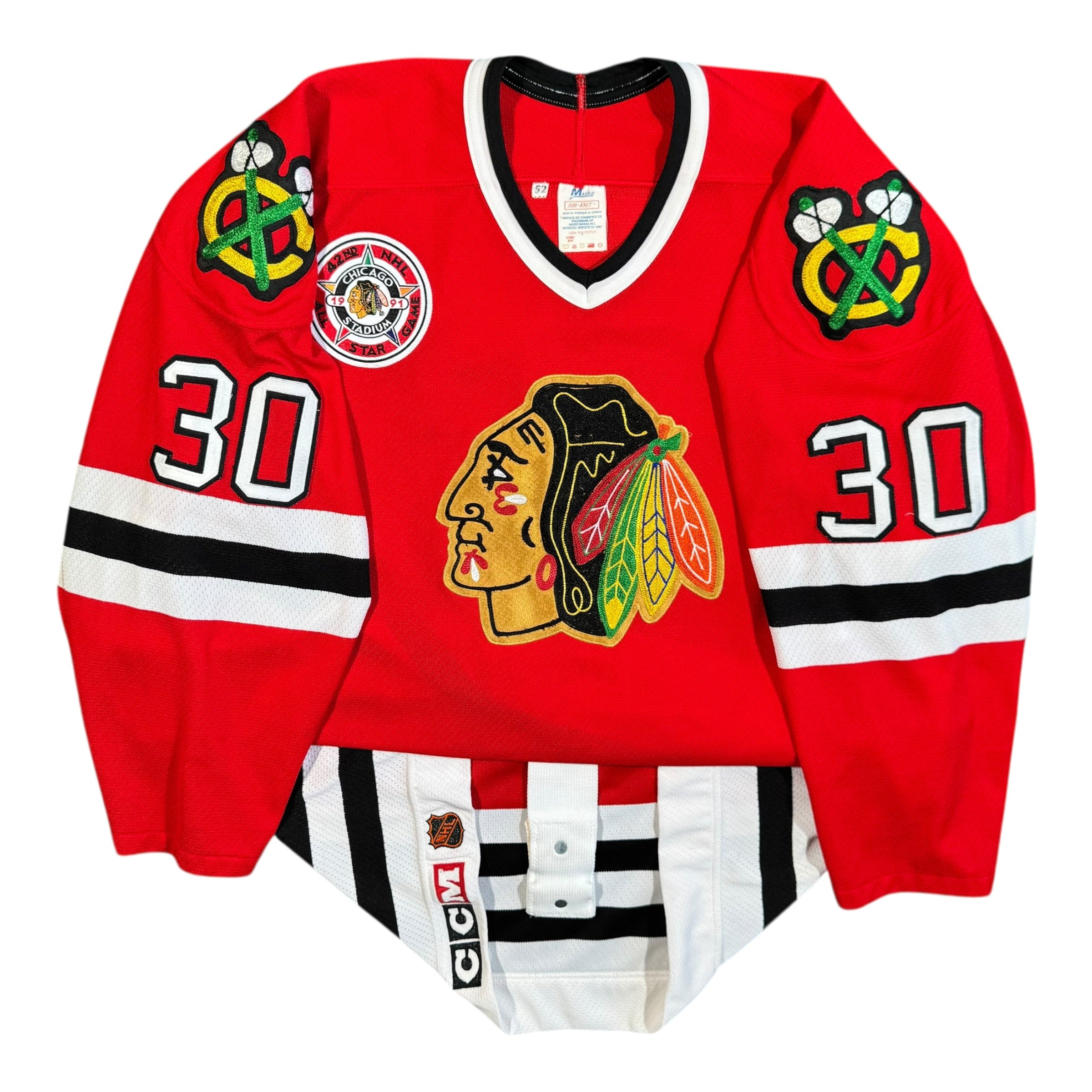 Ed Belfour Chicago Blackhawks 1991 All Star CCM MIC Authentic NHL Jersey Size 52