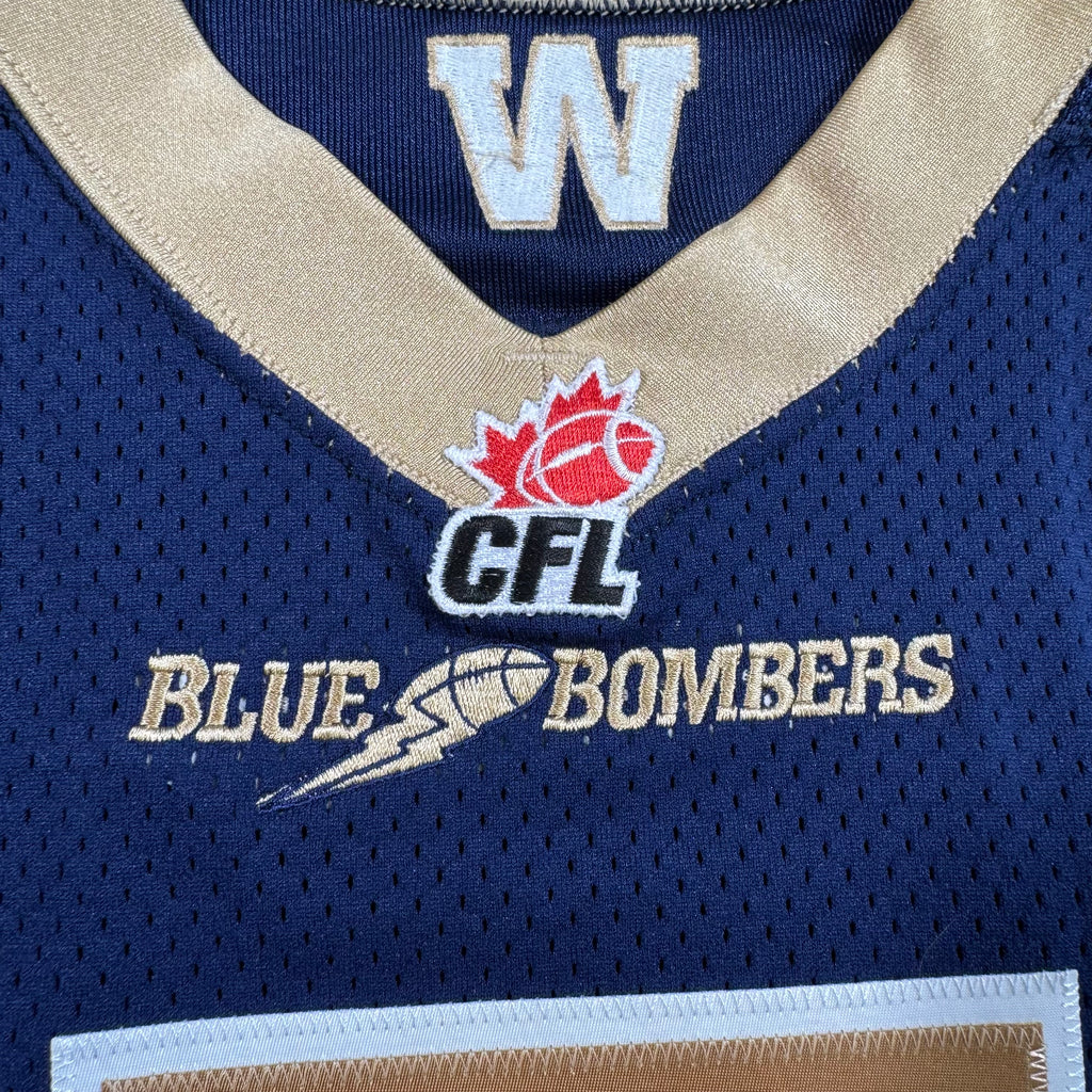 Drew Willy Winnipeg Blue Bombers Team Issued Signed Reebok CFL Jersey