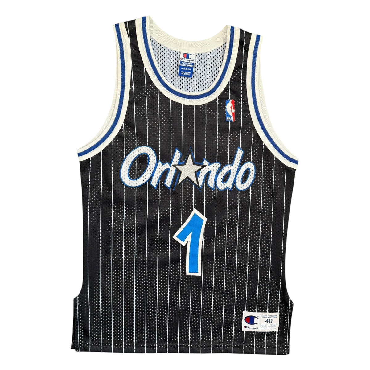 Penny Hardaway Orlando Magic Vintage Champion Authentic NBA Jersey - 40/Medium
