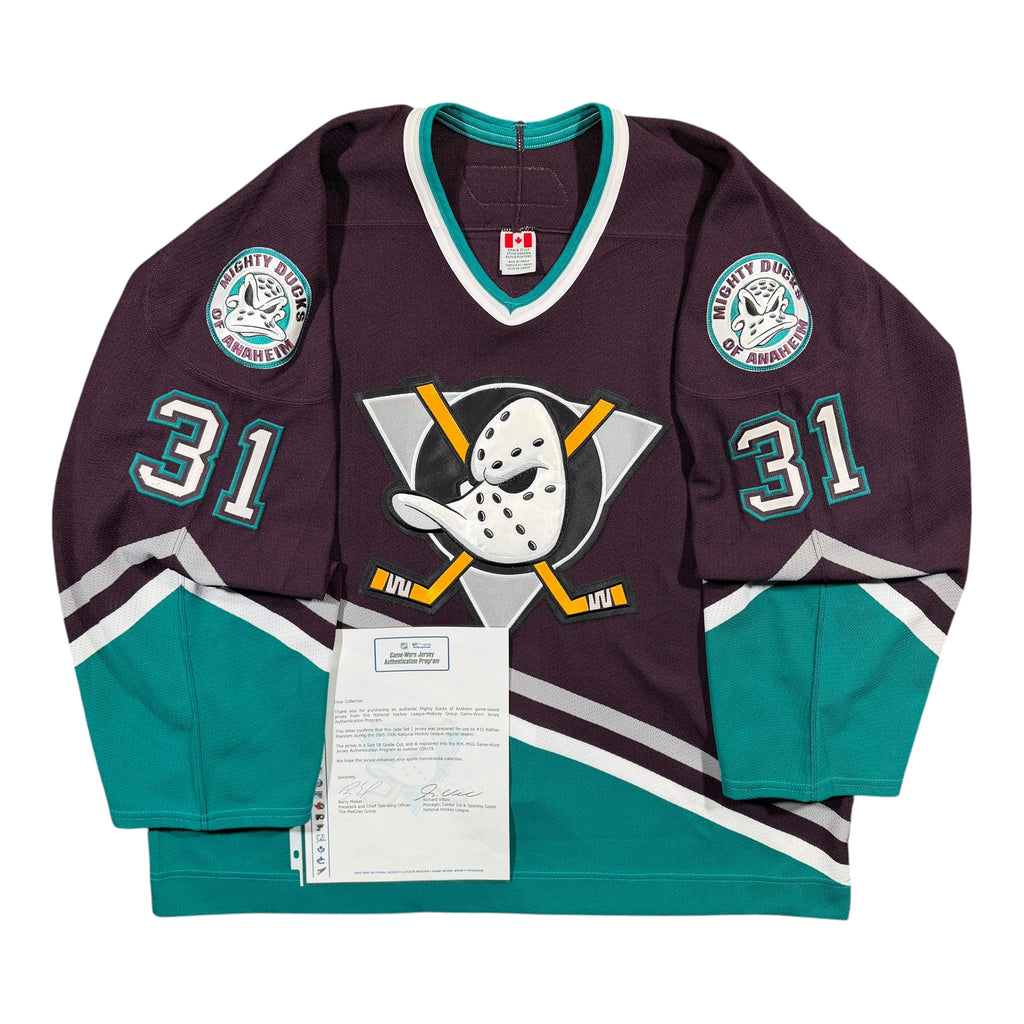 Nathan Marsters Anaheim Ducks 2005/06 Game Issued Reebok NHL Jersey COA