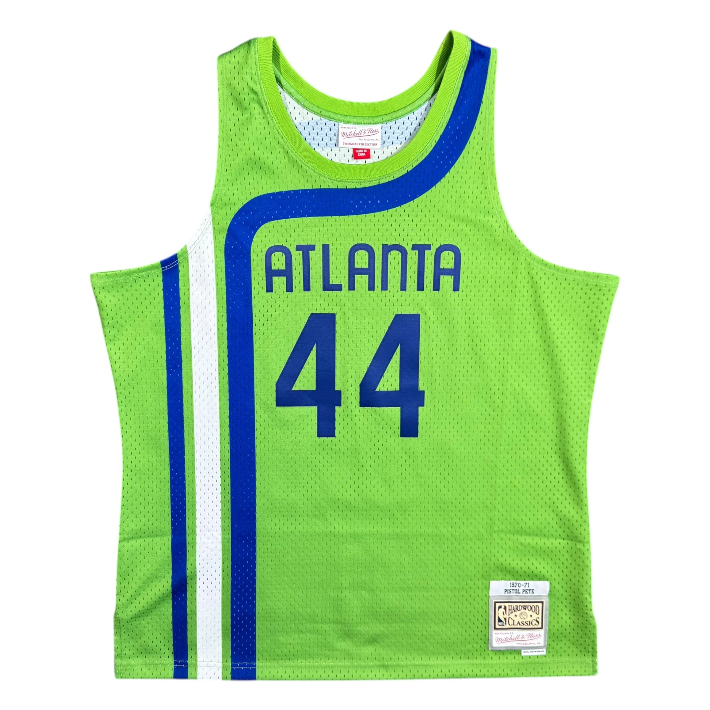 Pistol Pete Maravich Atlanta Hawks Mitchell & Ness NBA Jersey Size XL