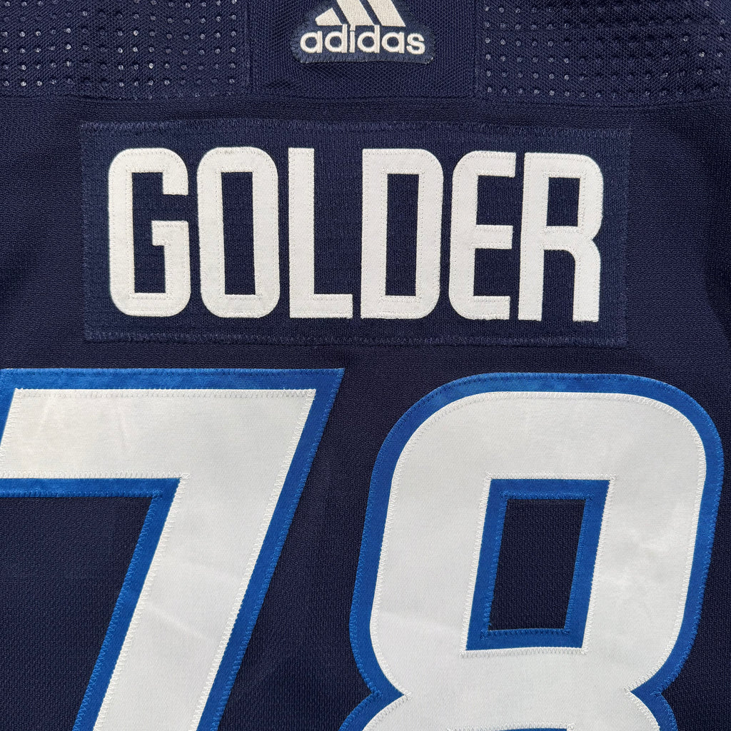 Carson Golder Winnipeg Jets 2023/24 Pre Season Game Worn Adidas MIC Jersey - 56/XXL
