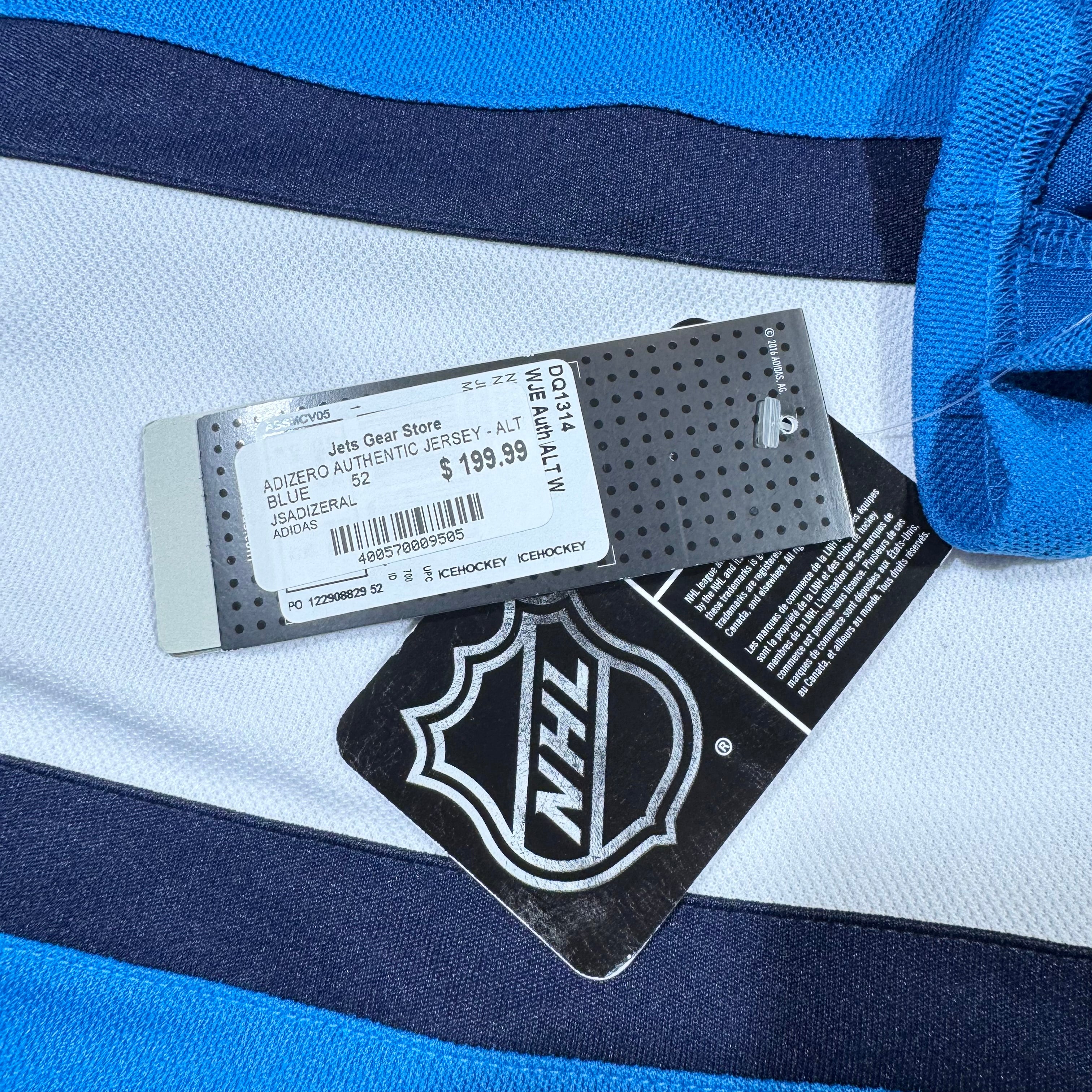 Josh Morrissey Winnipeg Jets Aviator Adidas Signed NHL Hockey Jersey Size 52 Large NEW