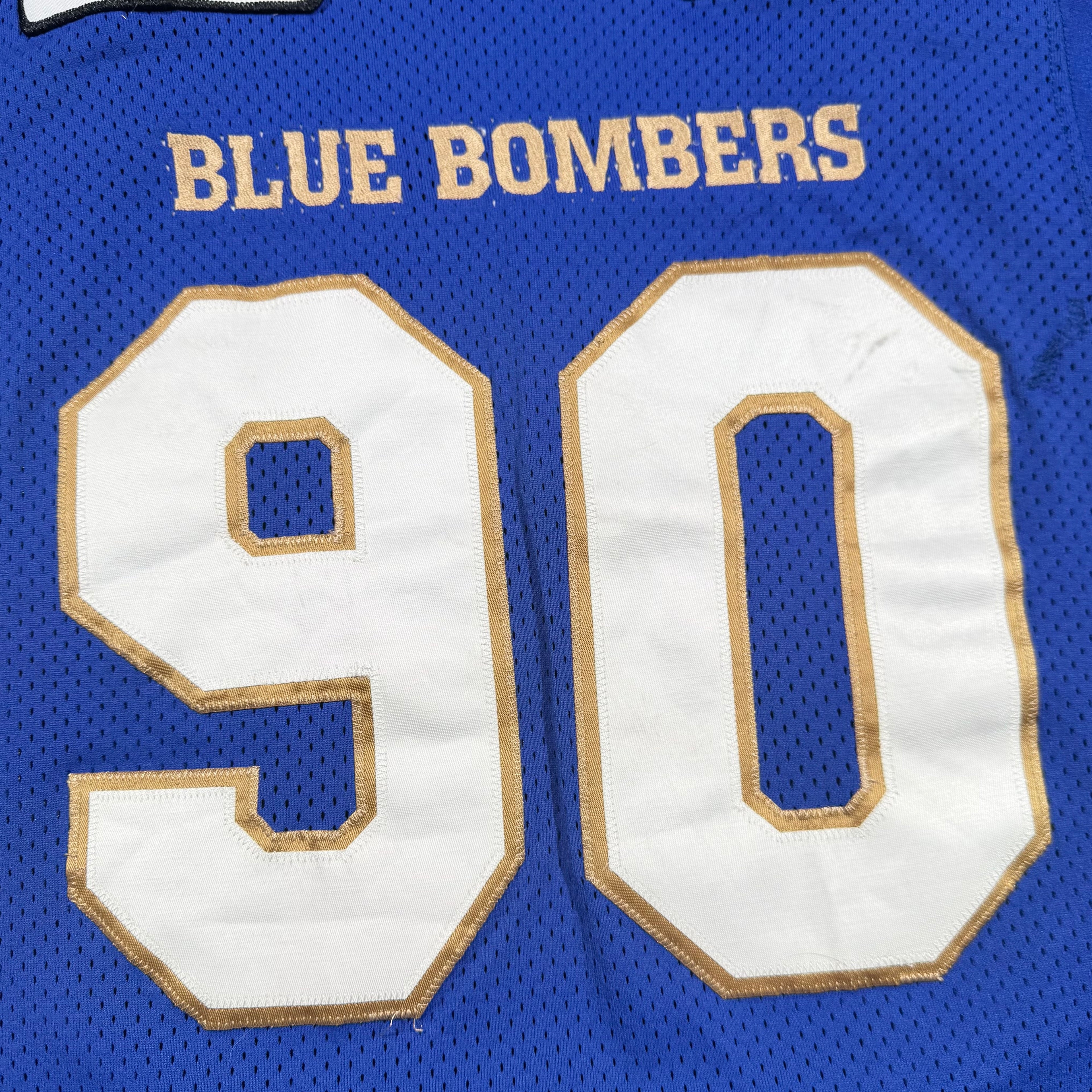 Alex McCalister Winnipeg Blue Bombers 2018 Game Worn Adidas CFL Jersey Size 44