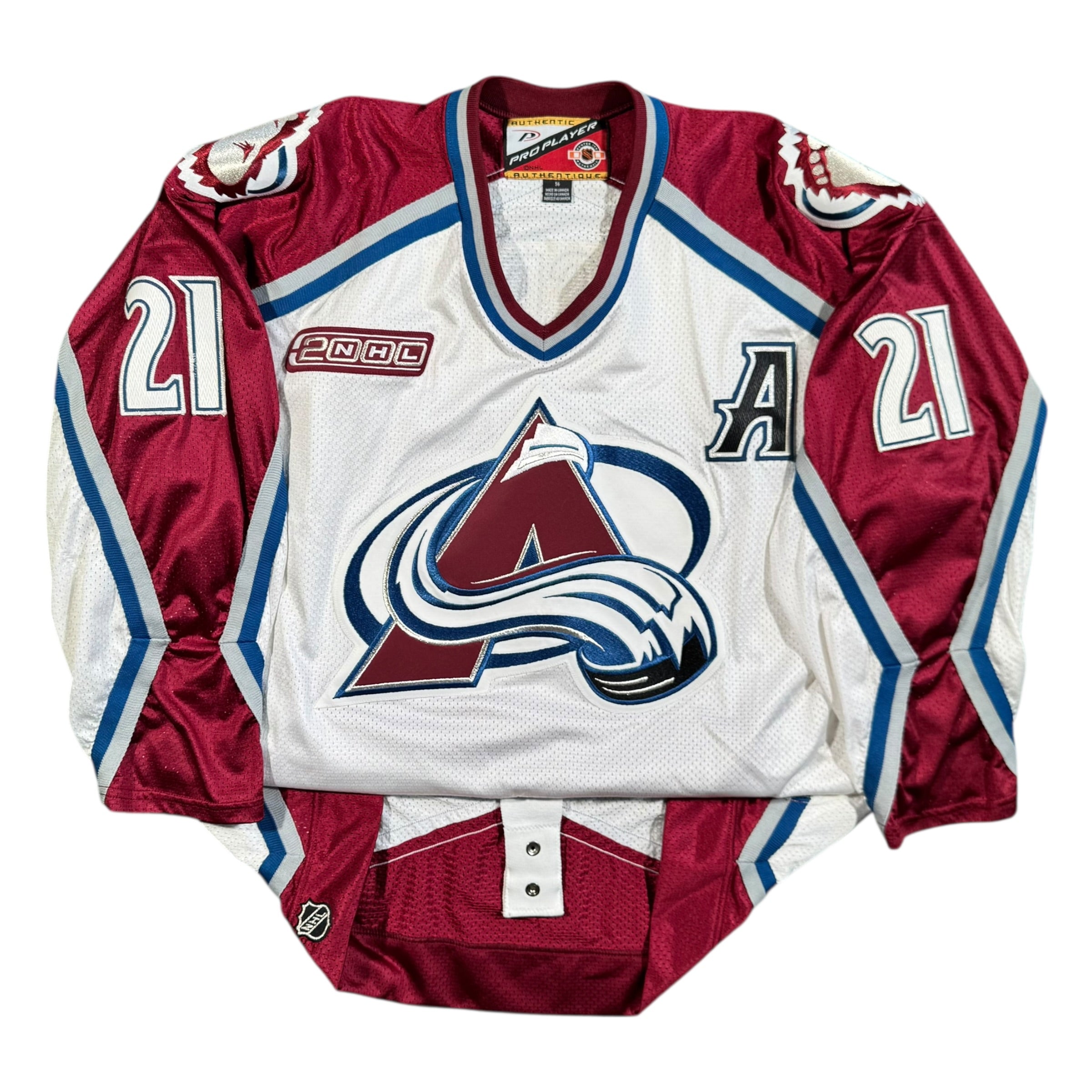 Peter Forsberg Colorado Avalanche Vintage Pro Player Authentic NHL Jersey Size 56