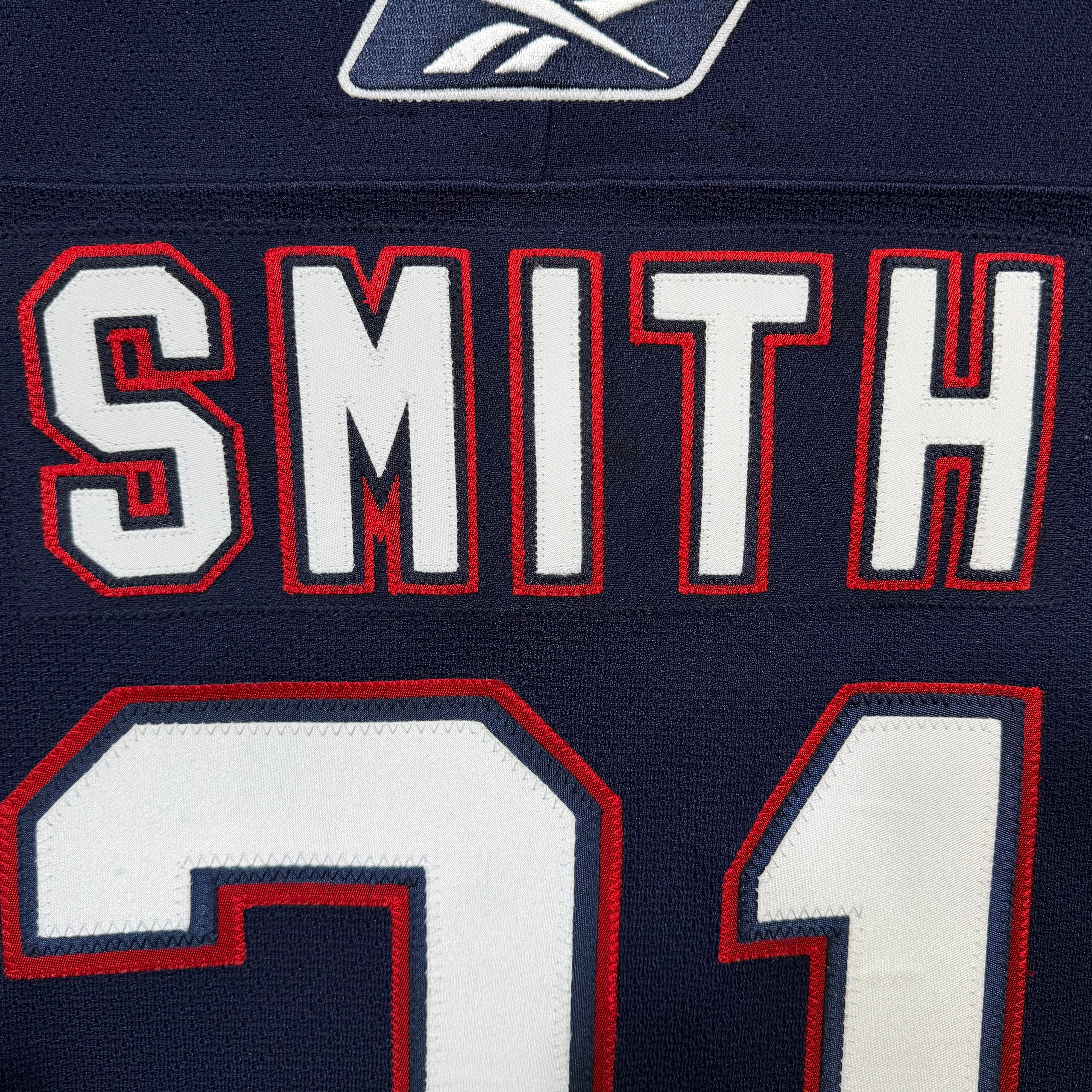 Jason Smith Edmonton Oilers Vintage Reebok Authentic Signed MIC NHL Jersey - 52/XL