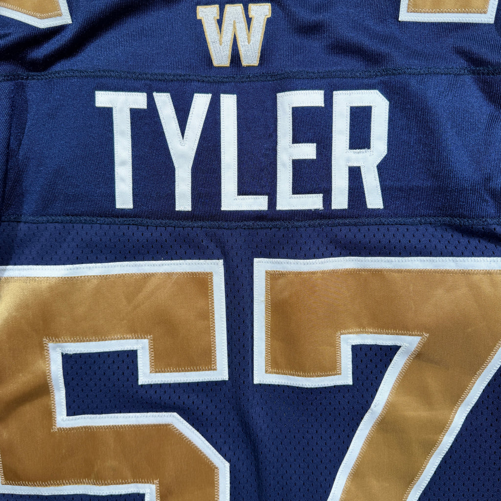Devin Tyler Winnipeg Blue Bombers 2014 Game Worn CFL Jersey