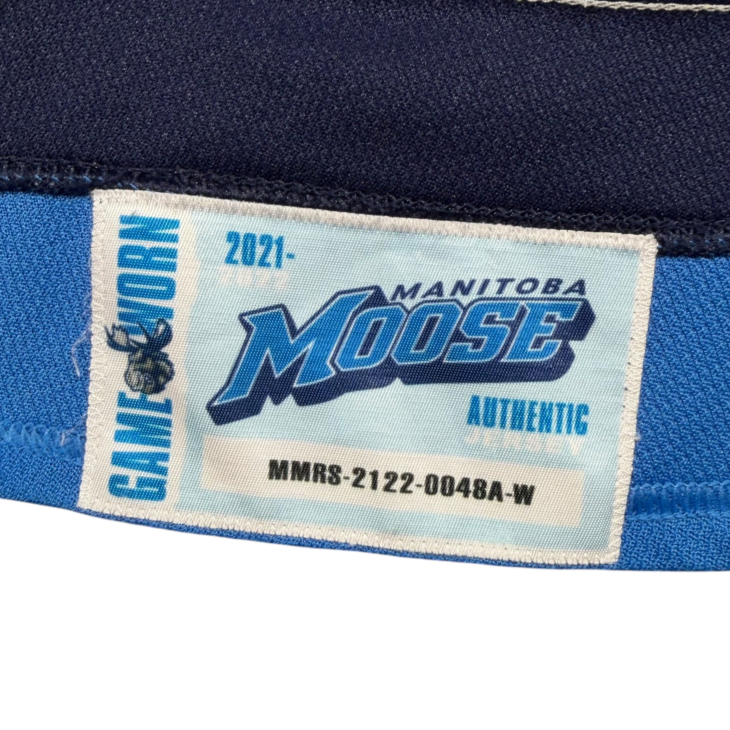 Todd Burgess Manitoba Moose 2021/22 Game Worn AHL CCM Jersey COA