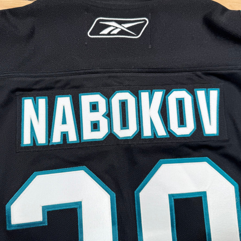 Evgeni Nabokov San Jose Sharks Vintage Signed Reebok NHL Hockey Jersey Size XXL