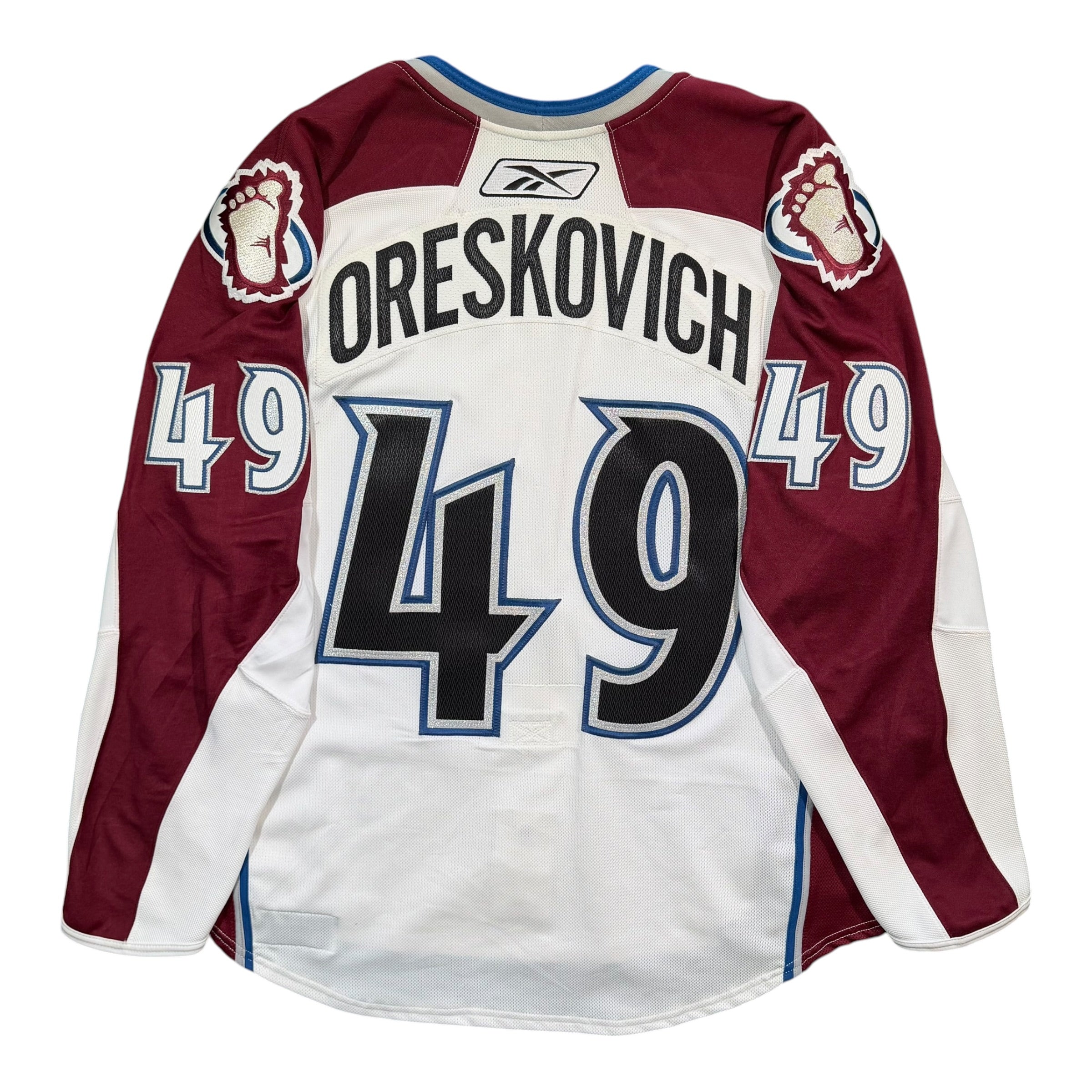Victor Oreskovich Colorado Avalanche Game Issued 2007/08 Reebok NHL Jersey