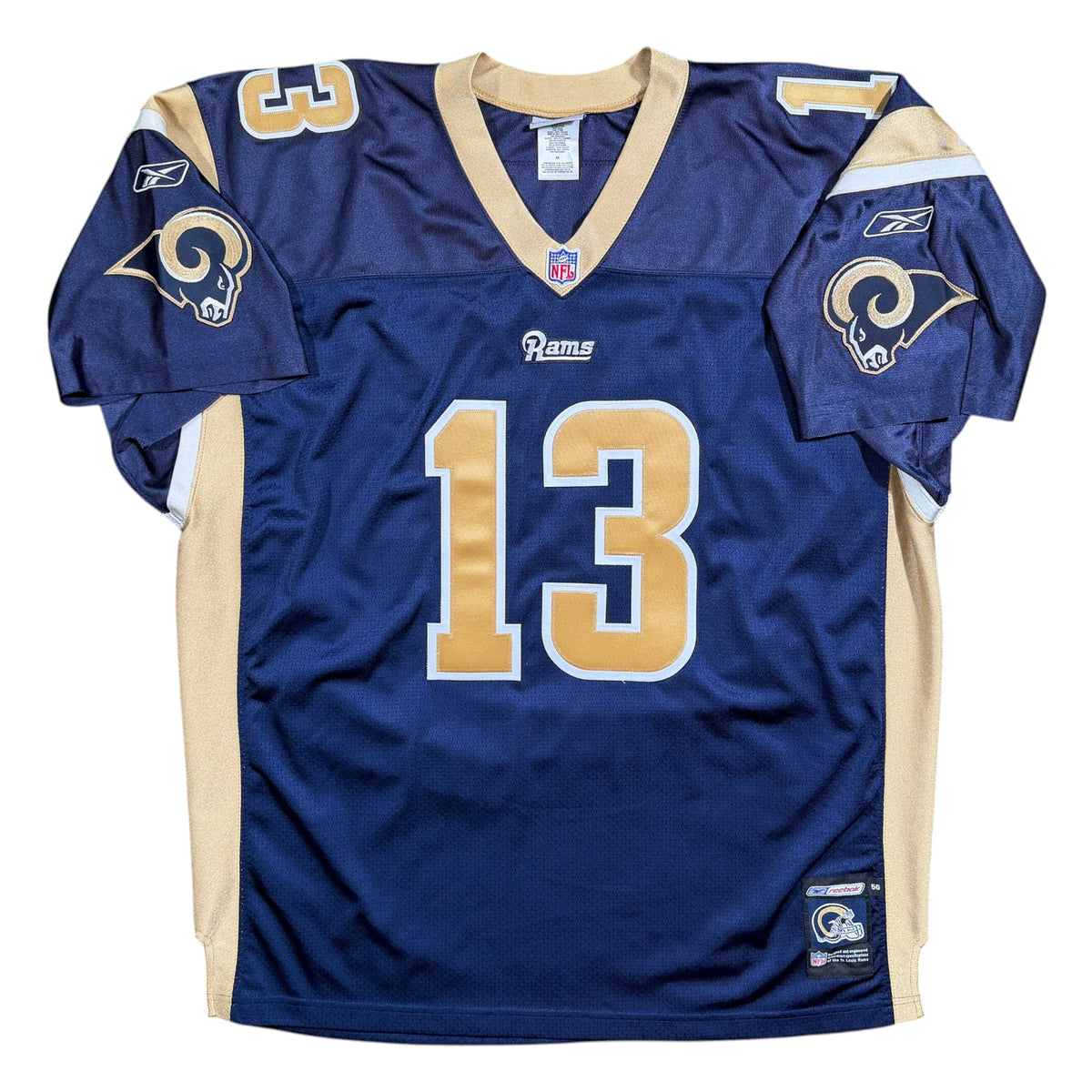 Kurt Warner St. Louis Rams Vintage Authentic Reebok Helmet Tag NFL Jersey - 56/3XL