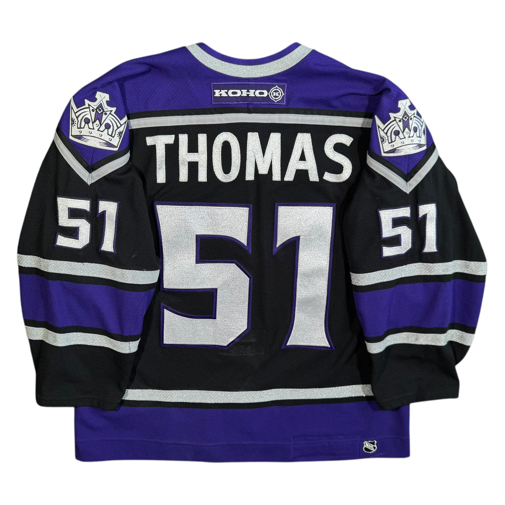 Scott Thomas Los Angeles Kings 2001 Playoff Game Worn NHL Koho Jersey COA