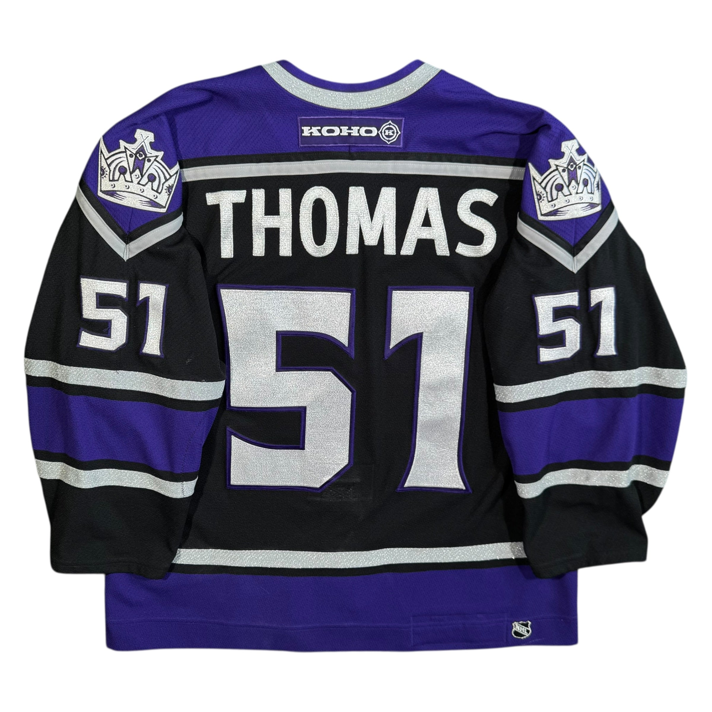 Scott Thomas Los Angeles Kings 2001 Playoff Game Worn NHL Koho Jersey COA