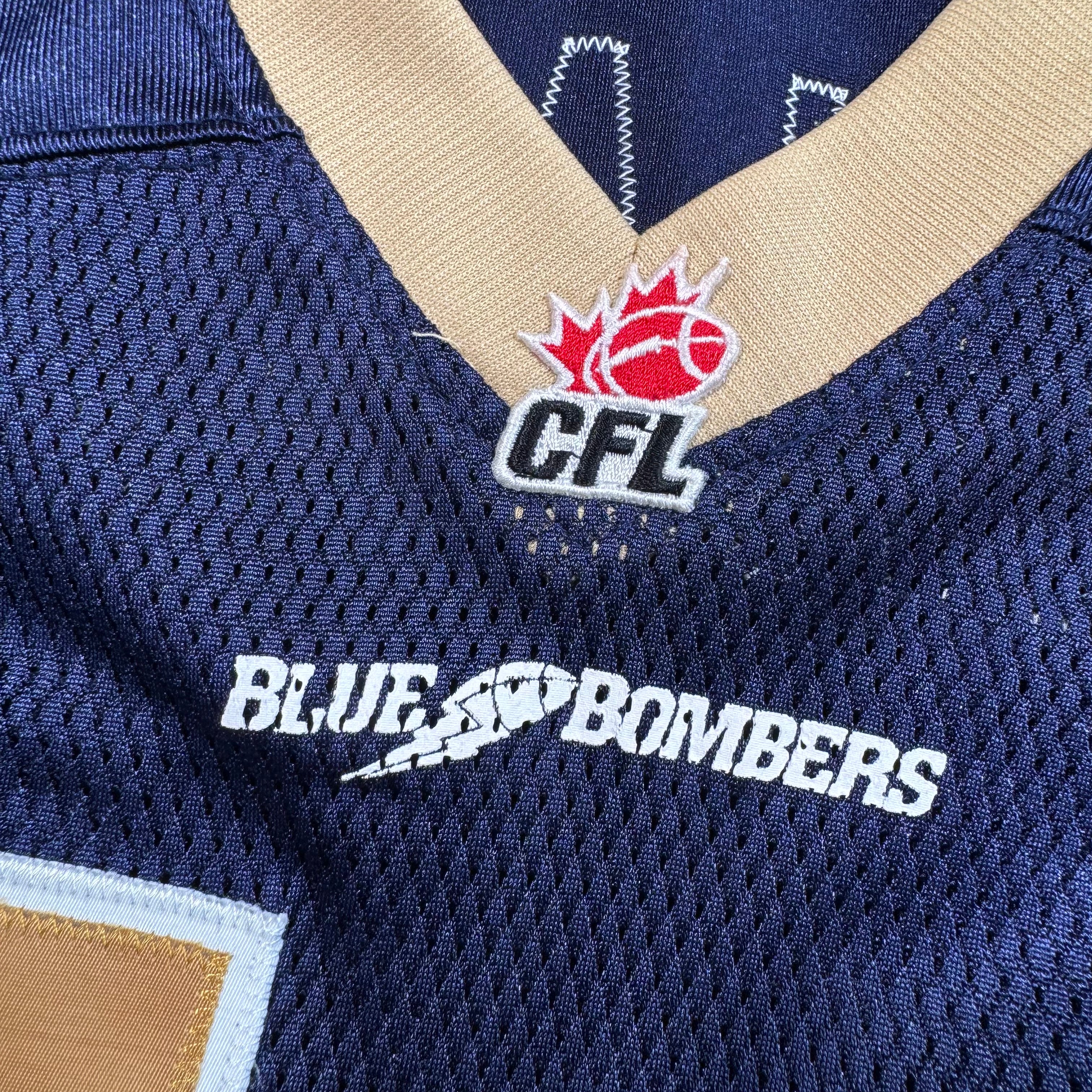 Tom Canada Winnipeg Blue Bombers Vintage Reebok CFL Jersey Size XXL