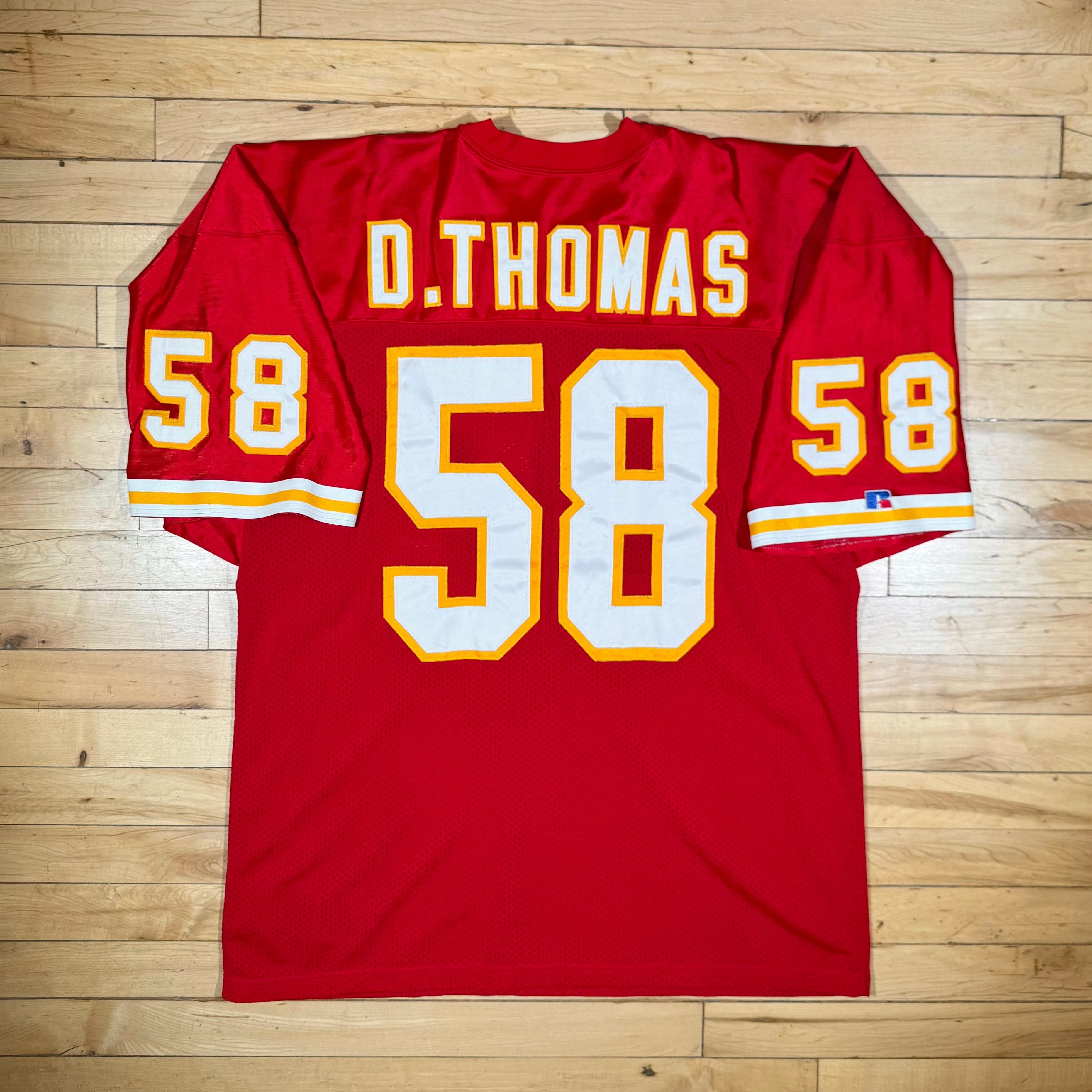 Derrick Thomas Kansas City Chiefs Vintage Russell Authentic NFL Jersey Size 52 XL