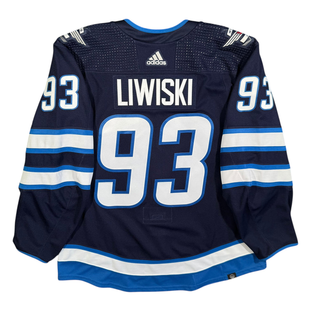 Mark Liwiski Winnipeg Jets 2022/23 Game Worn/Issued NHL Adidas Jersey