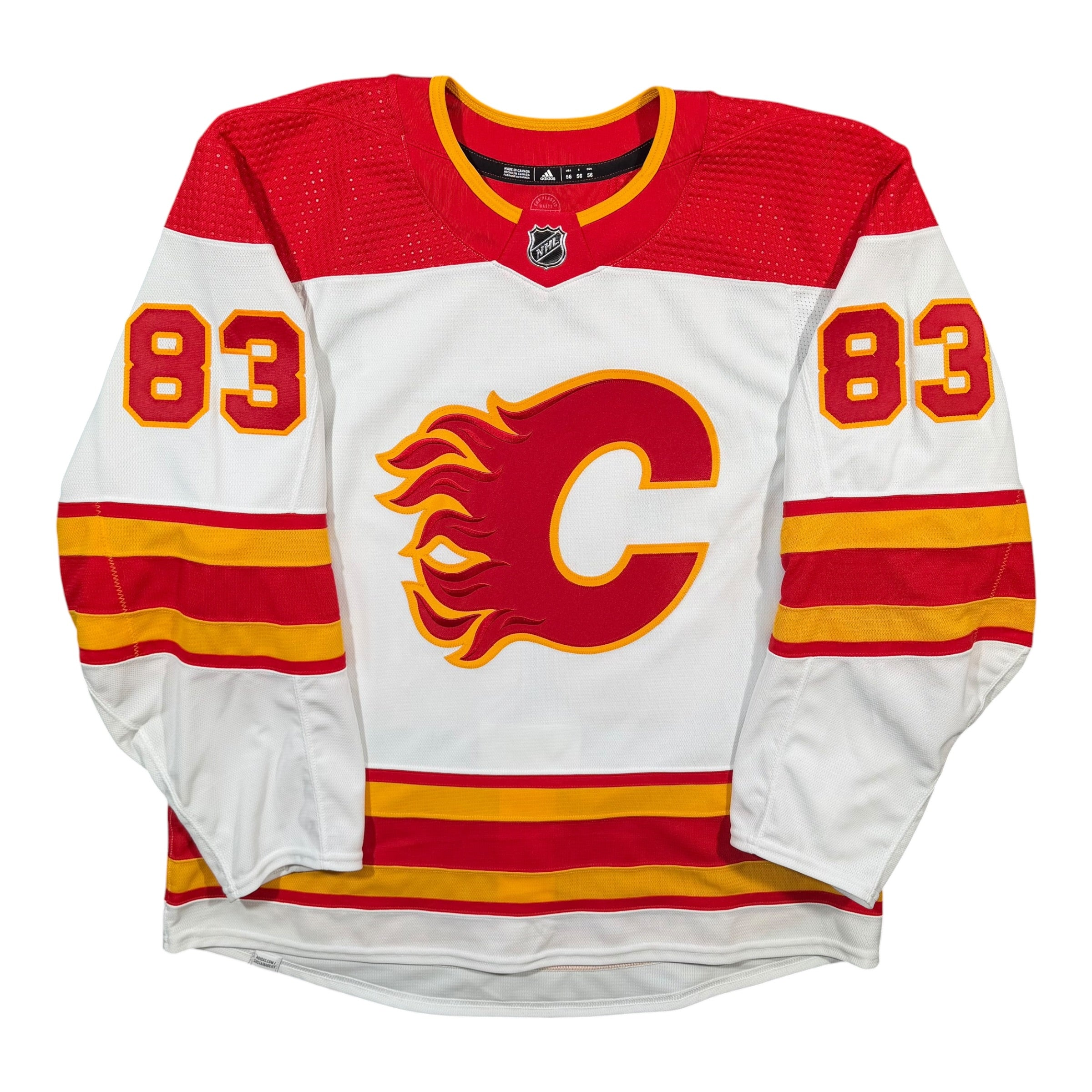 Simon Lavigne Calgary Flames Team Issued Adidas MIC NHL Jersey - 56/XXL