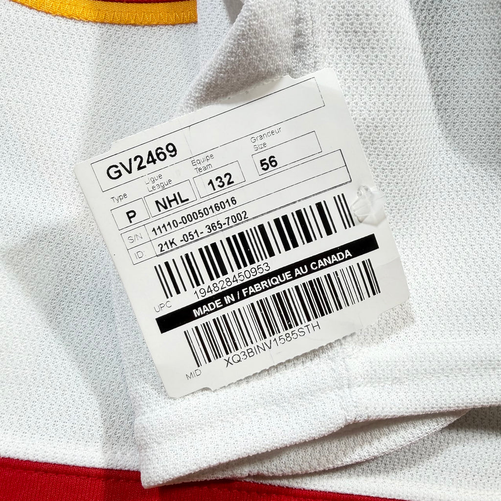 Simon Lavigne Calgary Flames Team Issued Adidas MIC NHL Jersey - 56/XXL