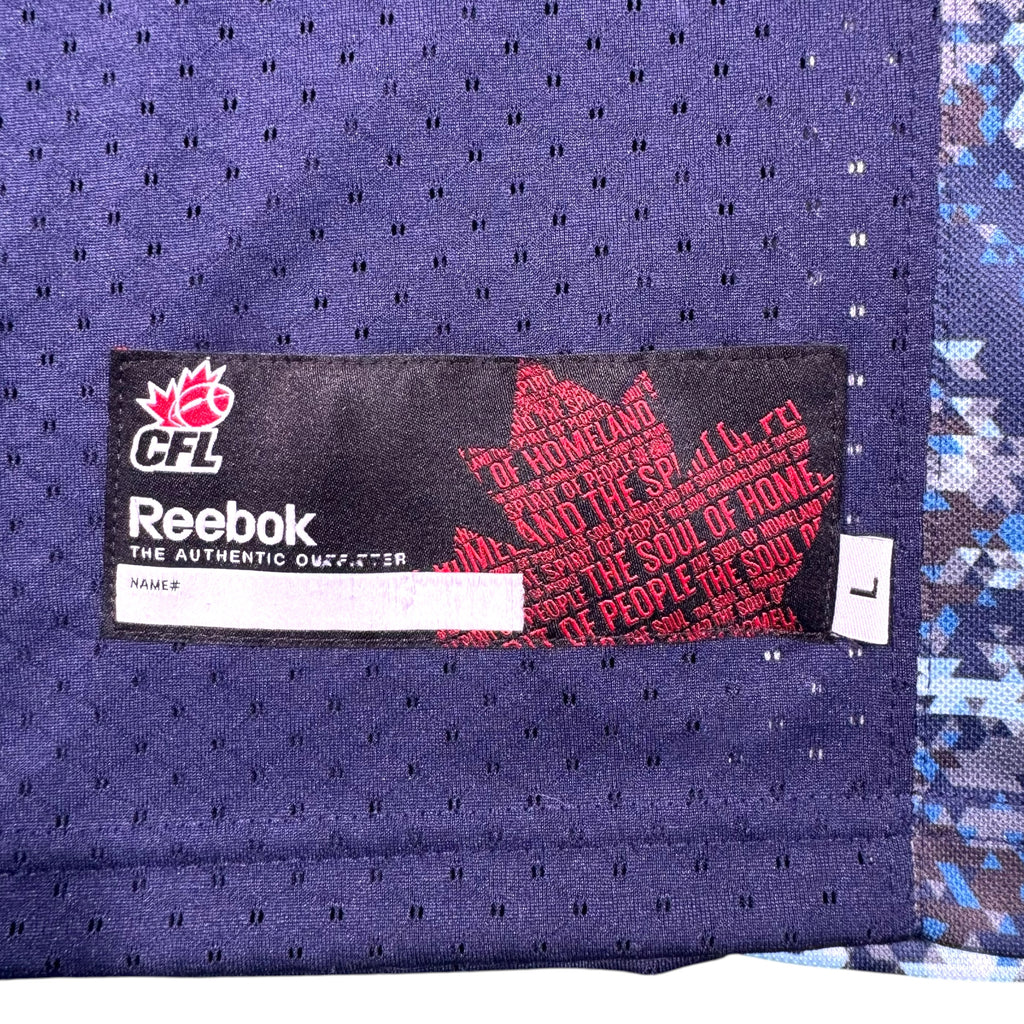 Drew Willy Winnipeg Blue Bombers Camo Reebok CFL Jersey - Large