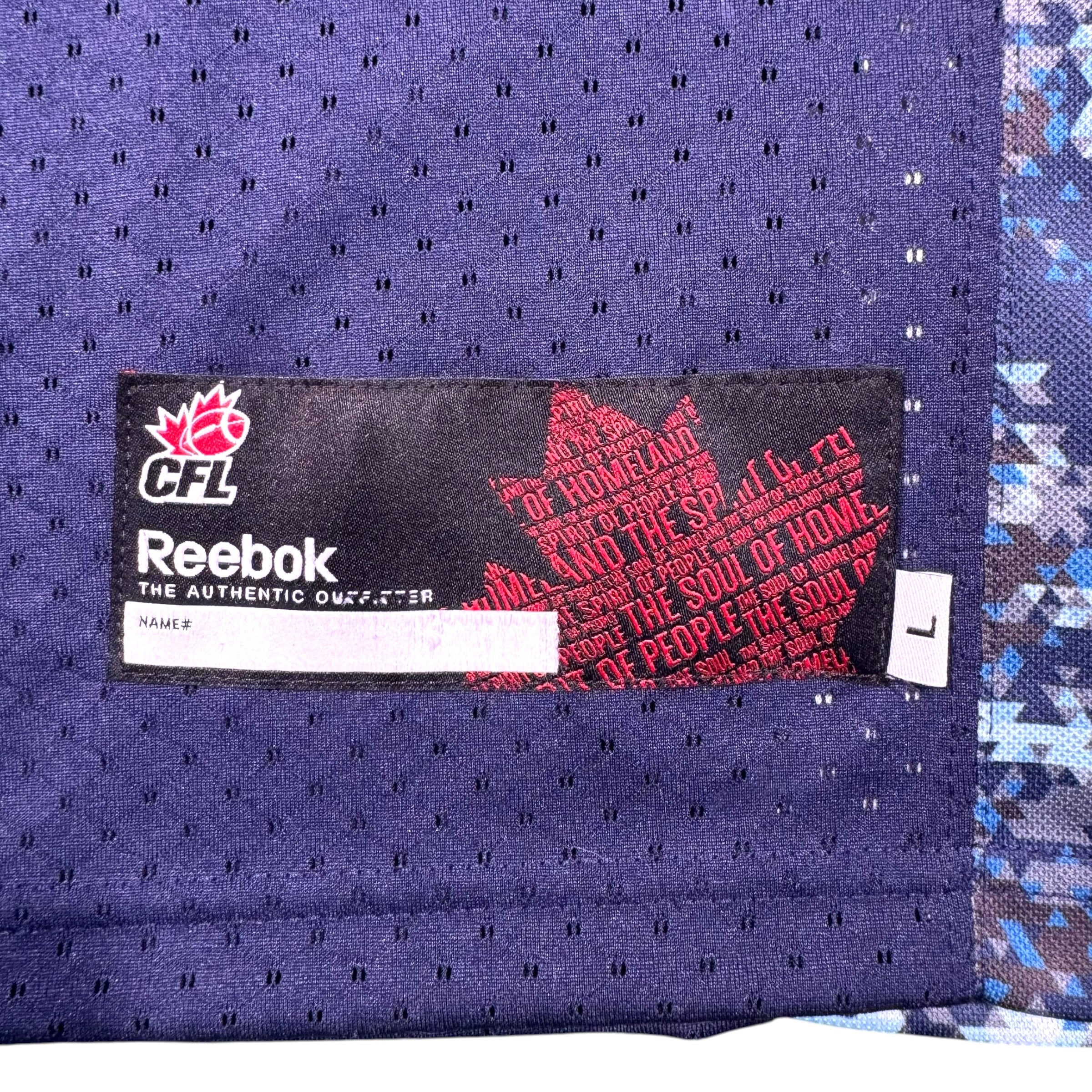 Drew Willy Winnipeg Blue Bombers Camo Reebok CFL Jersey Size Large