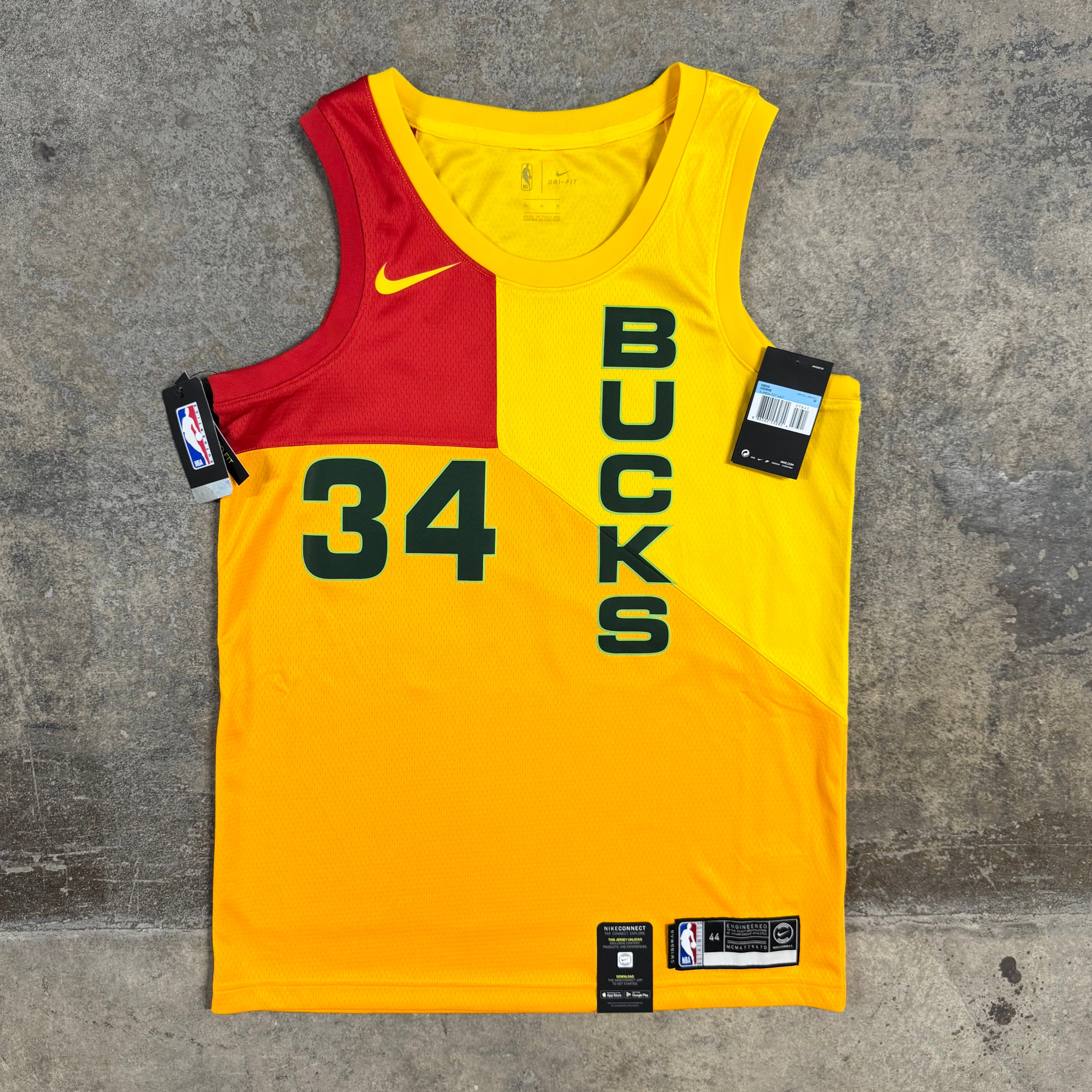 Giannis Antetokounmpo Milwaukee Bucks City Edition NBA Jersey Size Medium NEW