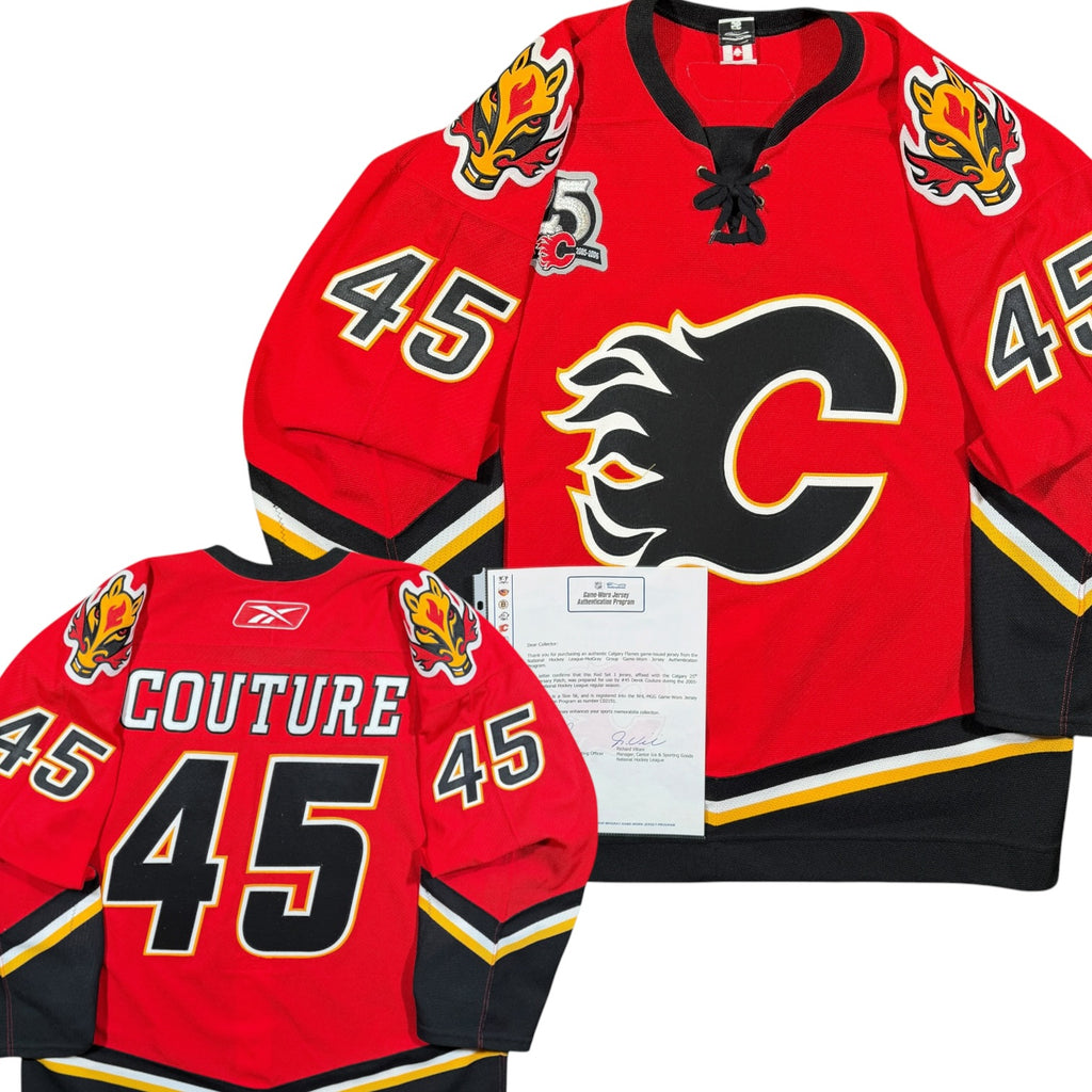 Derek Couture Calgary Flames 2005/06 Game Issued Reebok NHL Jersey COA