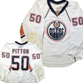 Bryan Pitton Edmonton Oilers Game Worn 2010/11 Reebok NHL Jersey - 58G