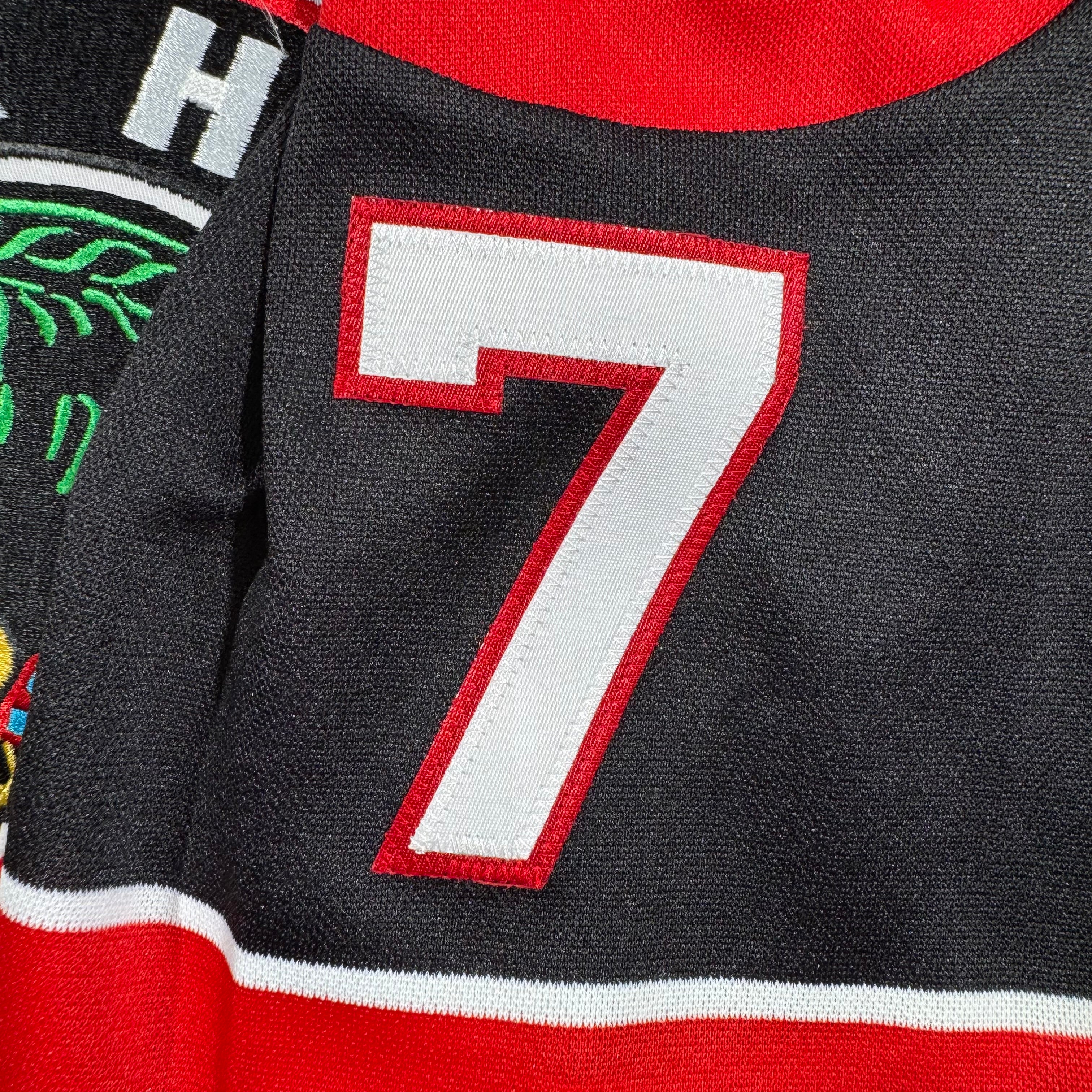Chris Chelios Chicago Blackhawks Vintage TBTC CCM NHL Jersey Size Medium