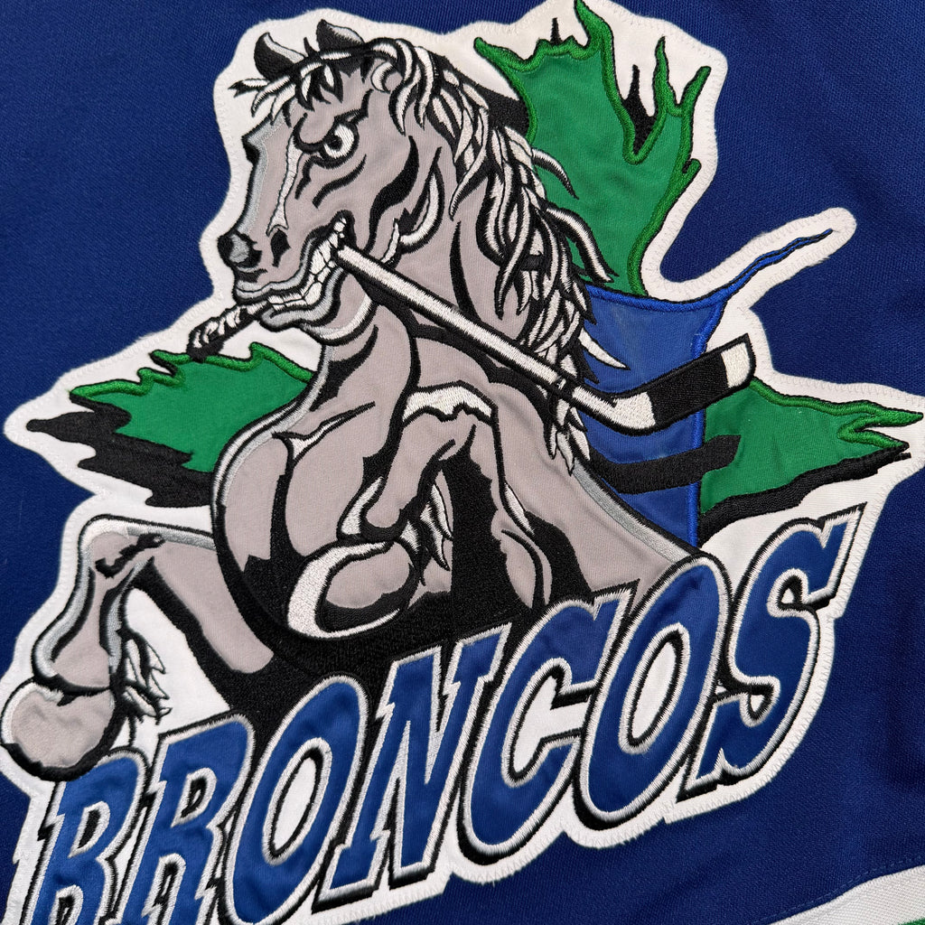 Myles Rumsey Swift Current Broncos Game Worn Nike WHL Jersey
