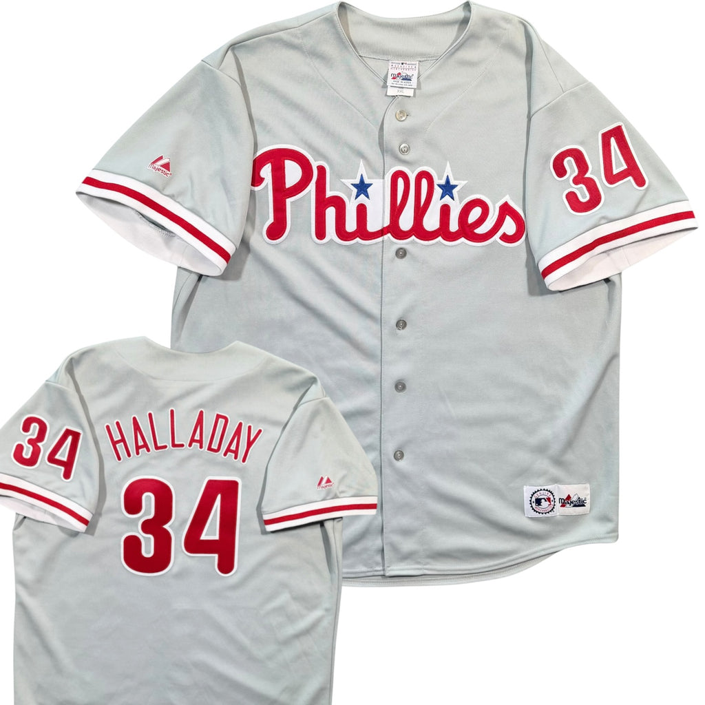 Roy Halladay Philadelphia Phillies Vintage Majestic MLB Jersey - XXL
