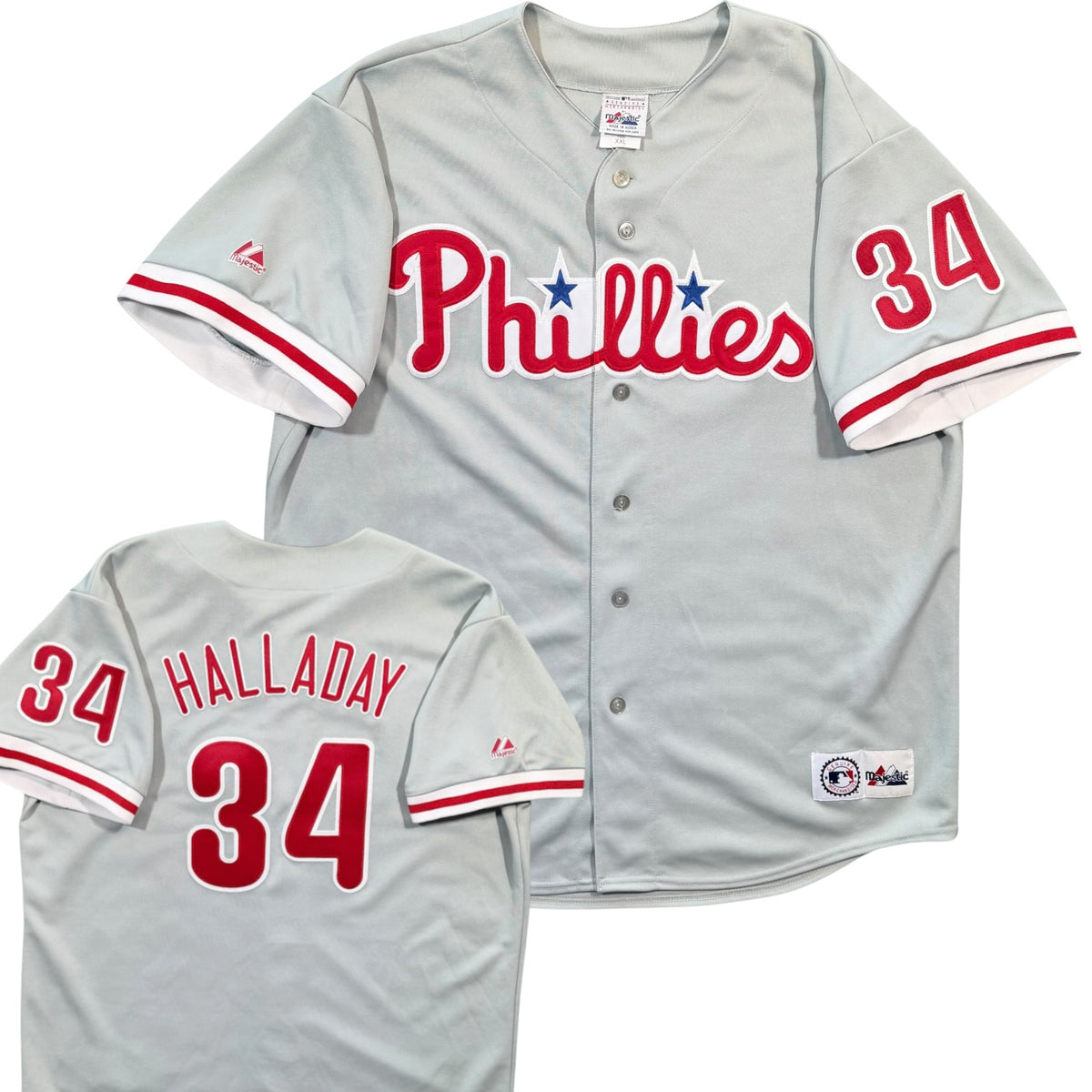 Roy Halladay Philadelphia Phillies Vintage Majestic MLB Jersey - XXL